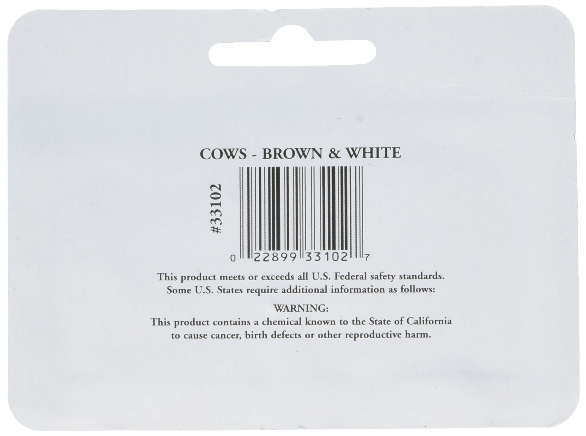 Bachmann Trains HO Scale Brown & White Cow Figures (6pcs) - Realistic Farm & Railroad Scenery Animals for Model Train Layouts