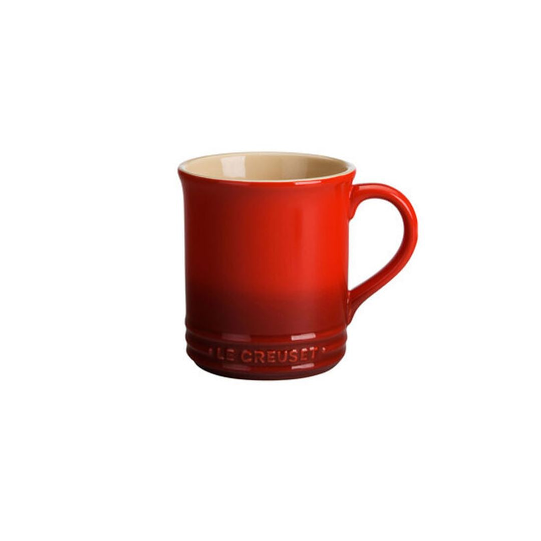 Le Creuset 0.35 Litre Classic Cerise Mug Set of 4 - Premium Enamel Coffee Cups for Home, Office & Gifts - Perfect for Hot Drinks, Tea & Breakfast