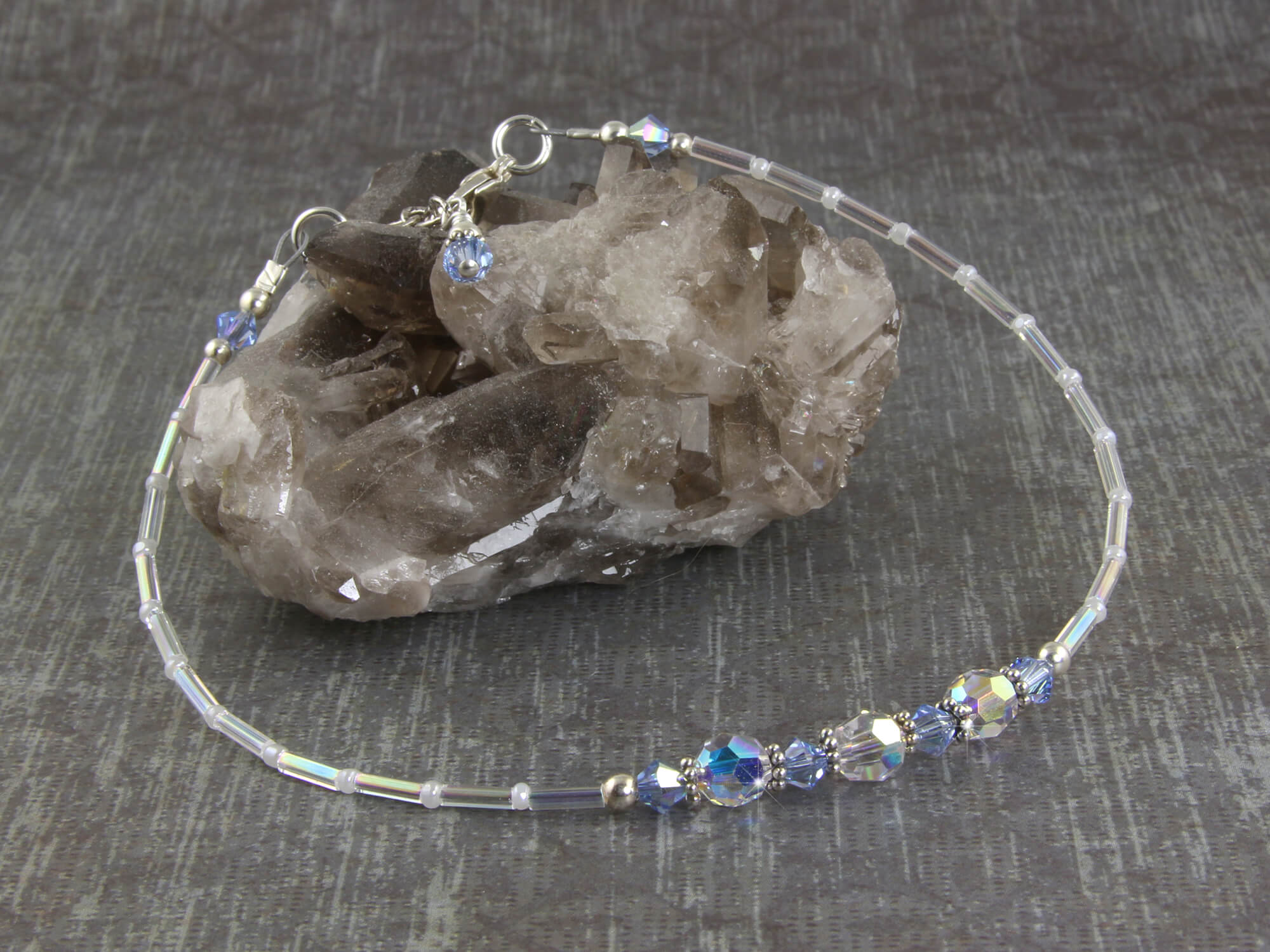 Serenity Something Blue Light Sapphire Wedding Anklet - Elegant Bridal Jewelry for Wedding, Bridal Shower & Something Blue Tradition