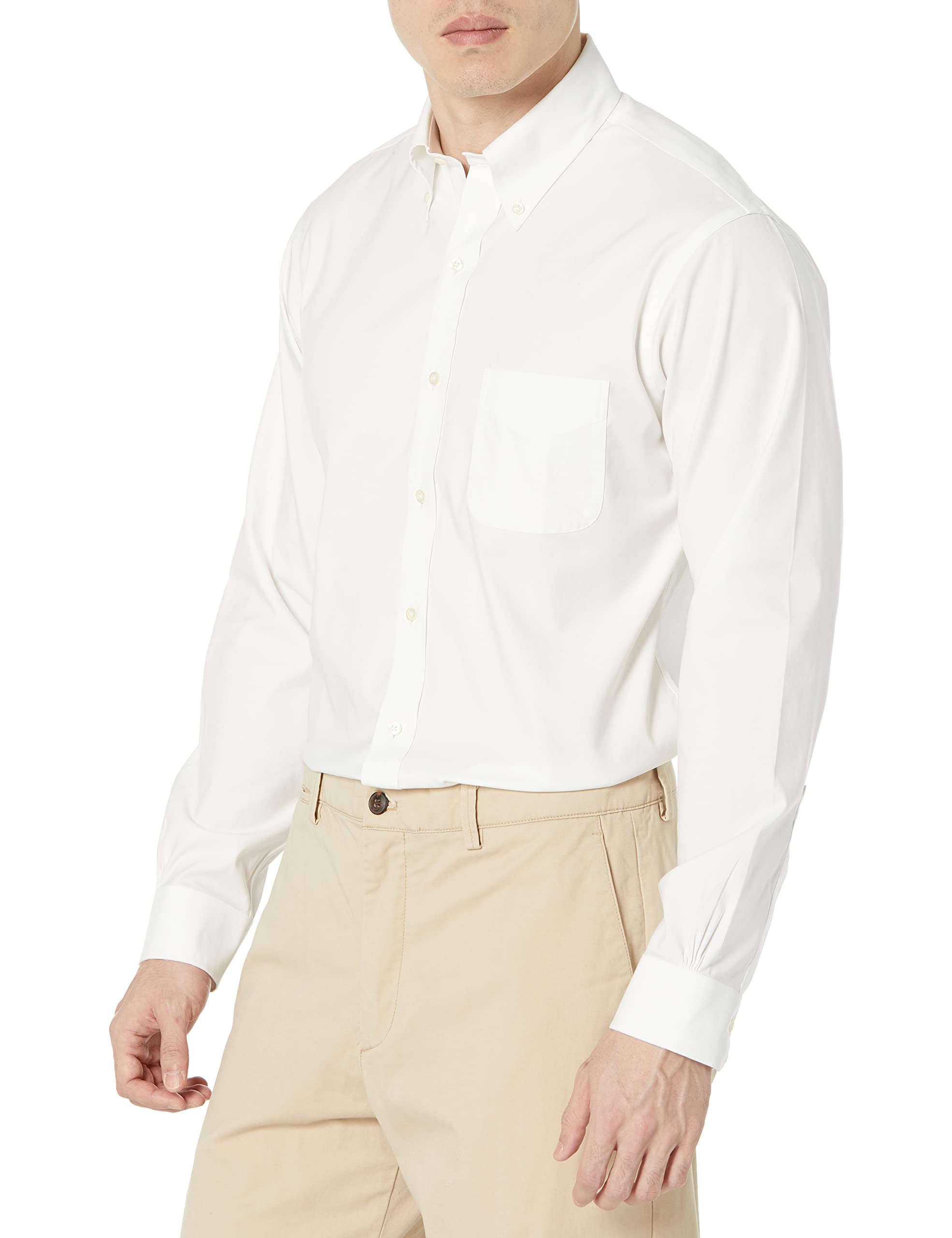Brooks Brothers Men's Non-Iron Long Sleeve Button Down Stretch Pinpoint Dress Shirt - Premium Comfort Business & Formal Wear for Office, Wedding & Special Occasions