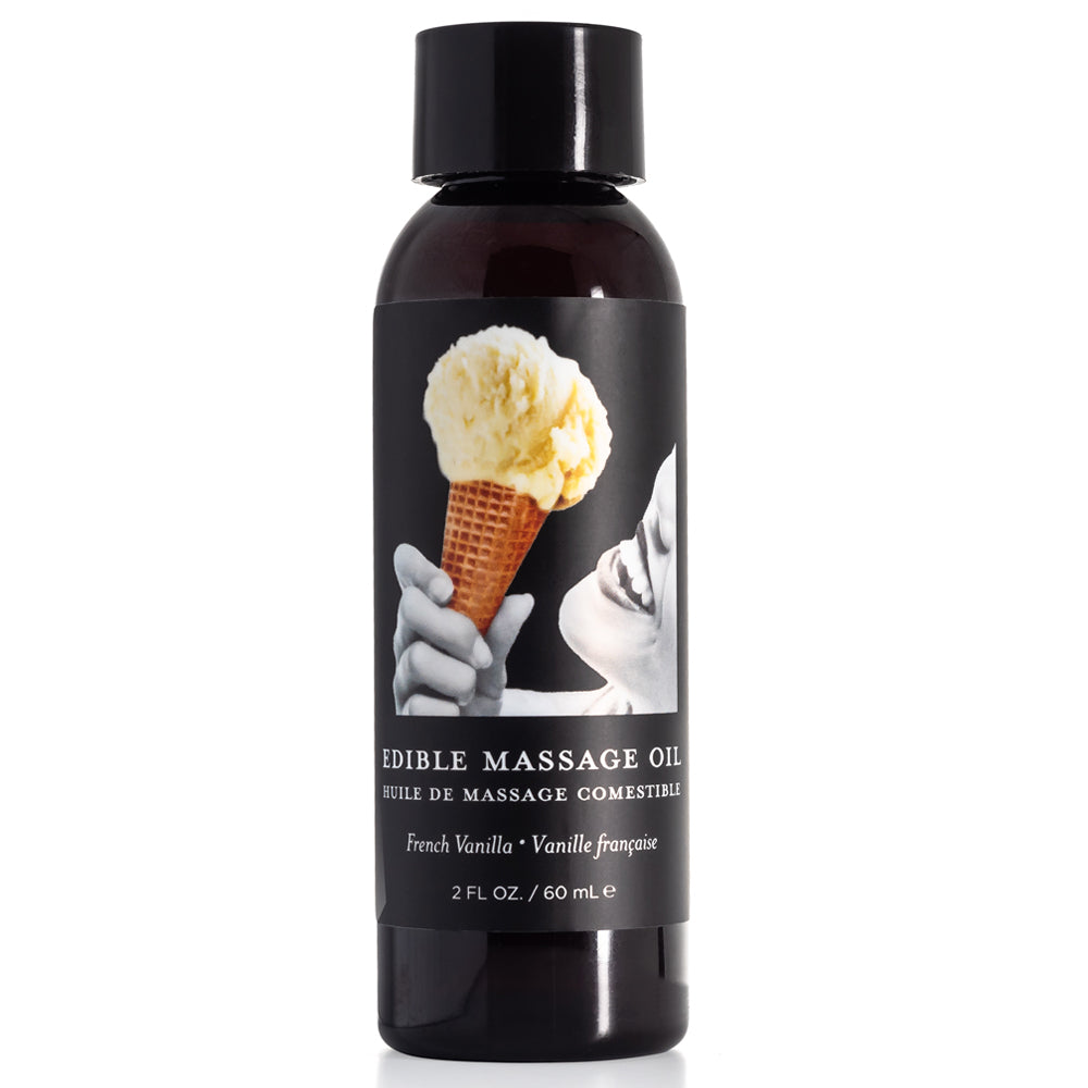 Earthly Body Edible Massage Oil - Vanilla Flavor | Sensual Couples Massage & Aromatherapy Relaxation