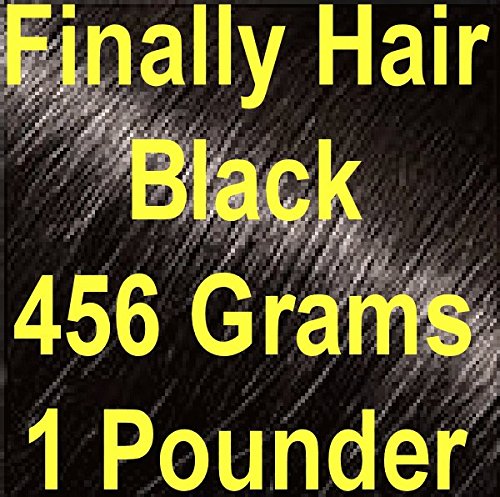 Finally Hair BLACK Hair Fiber Refill 456g (1 LB) for Hair Loss Concealer - Natural Looking Coverage for Thinning Hair & Bald Spots - Perfect for Daily Use, Work, and Social Events