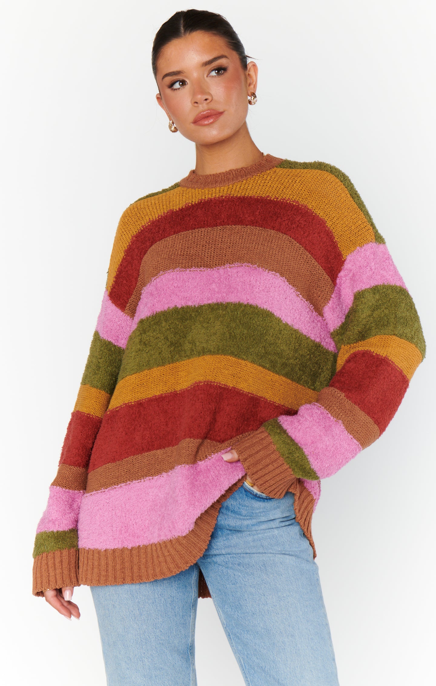 Chilly Sweater - Hutch Multi Stripe Knit Pullover | Women's Winter Fashion | Perfect for Cozy Evenings & Casual Outings