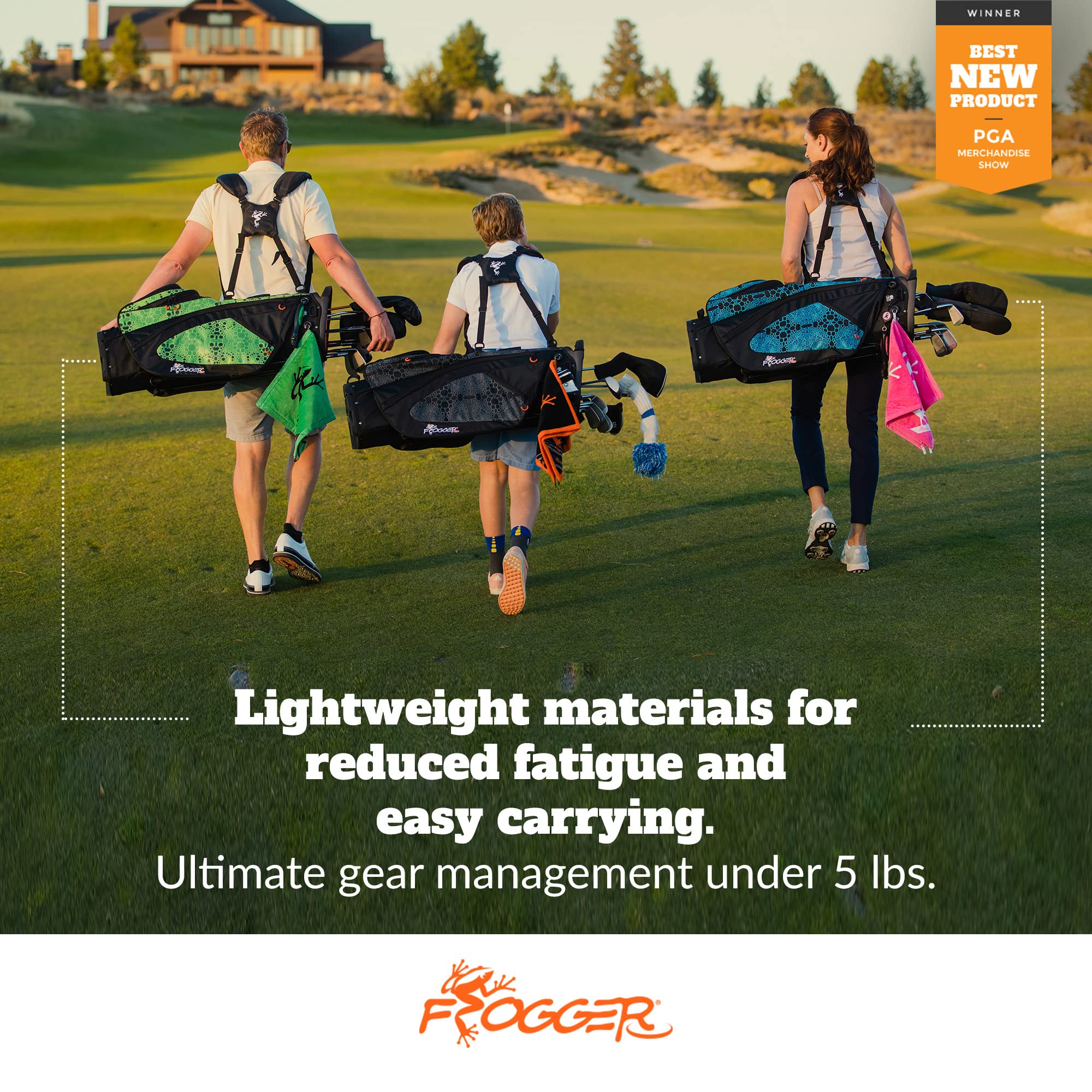 **Ultra Lightweight Hybrid Golf Stand Bag for Men & Women - 7 Spacious Pockets, 2 Latch-it Receivers, Ergonomic Dual Straps | Perfect for Driving Range, Course & Travel**