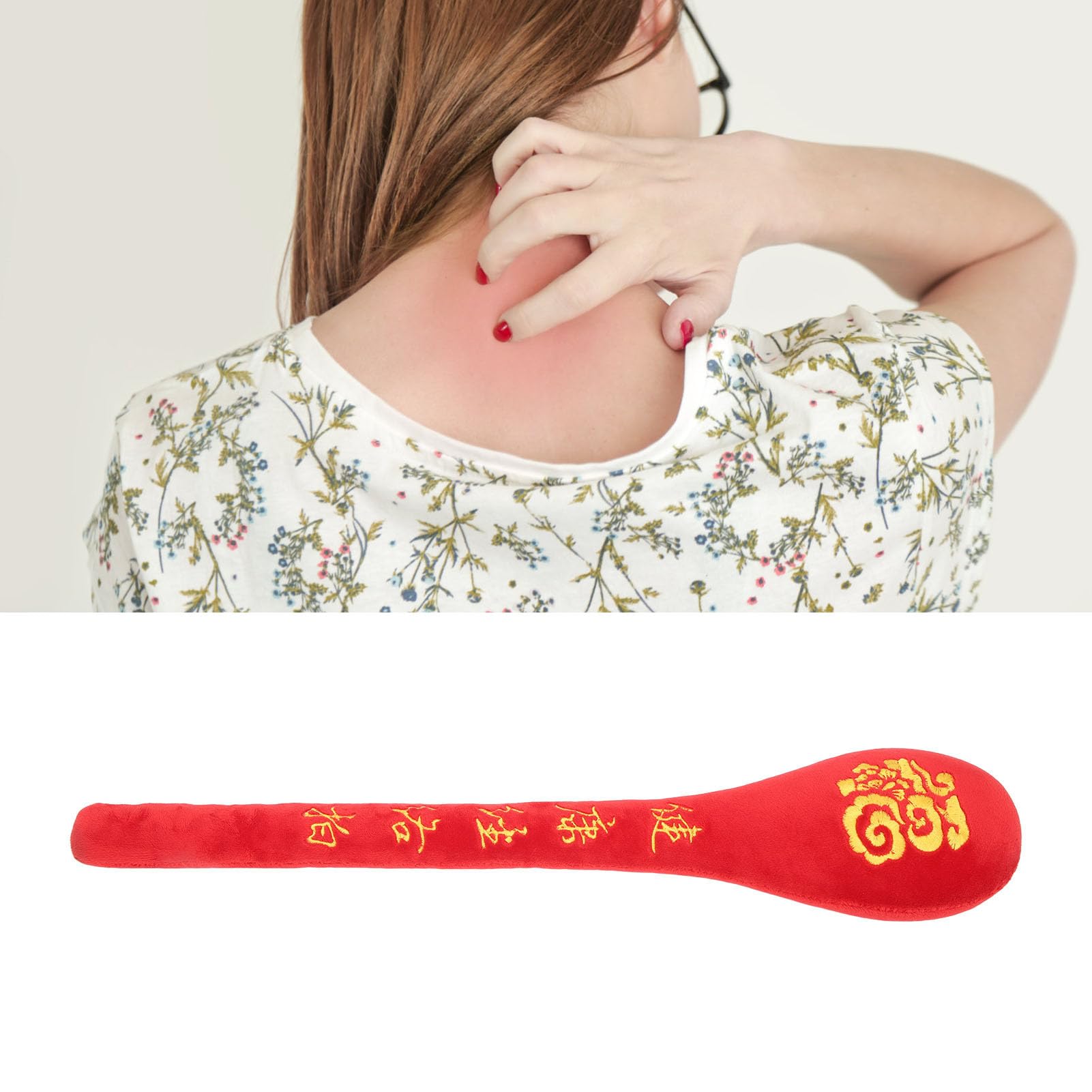 Relaxing Shoulder & Neck Massage Stick - Red Body Massage Roller Tool for Pain Relief & Muscle Relaxation at Home, Office or Gym | Perfect for Stress Relief & Post-Workout Recovery