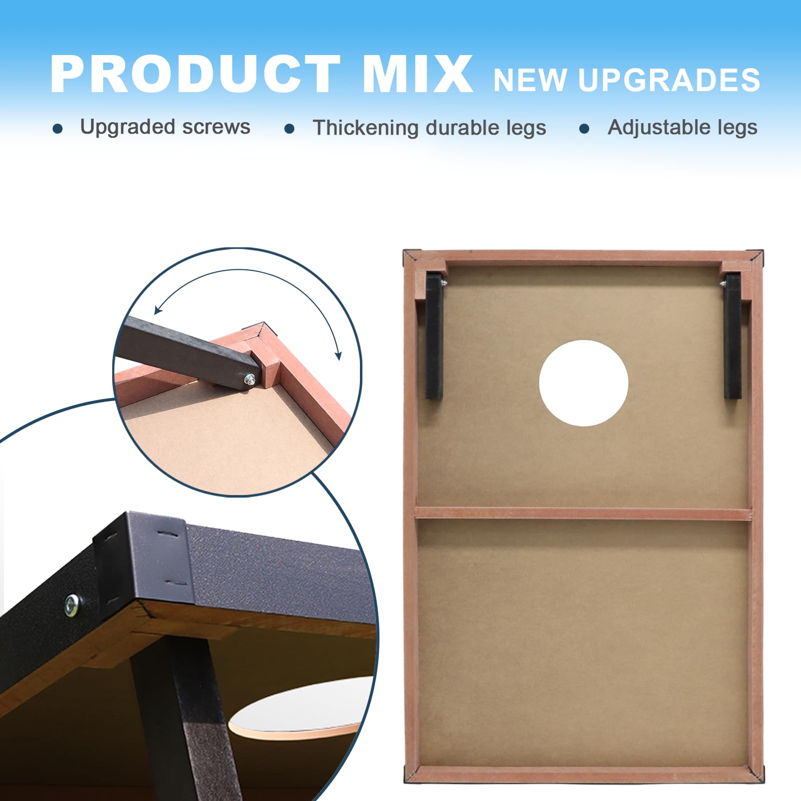 Premium Regulation Size 3x2ft Solid Wood Cornhole Board Set - 2 Boards & 8 Bean Bags with Carry Bag for Backyard, Beach, Tailgate Parties & Outdoor Games - Perfect for Family Gatherings, BBQs and Competitive Tournaments