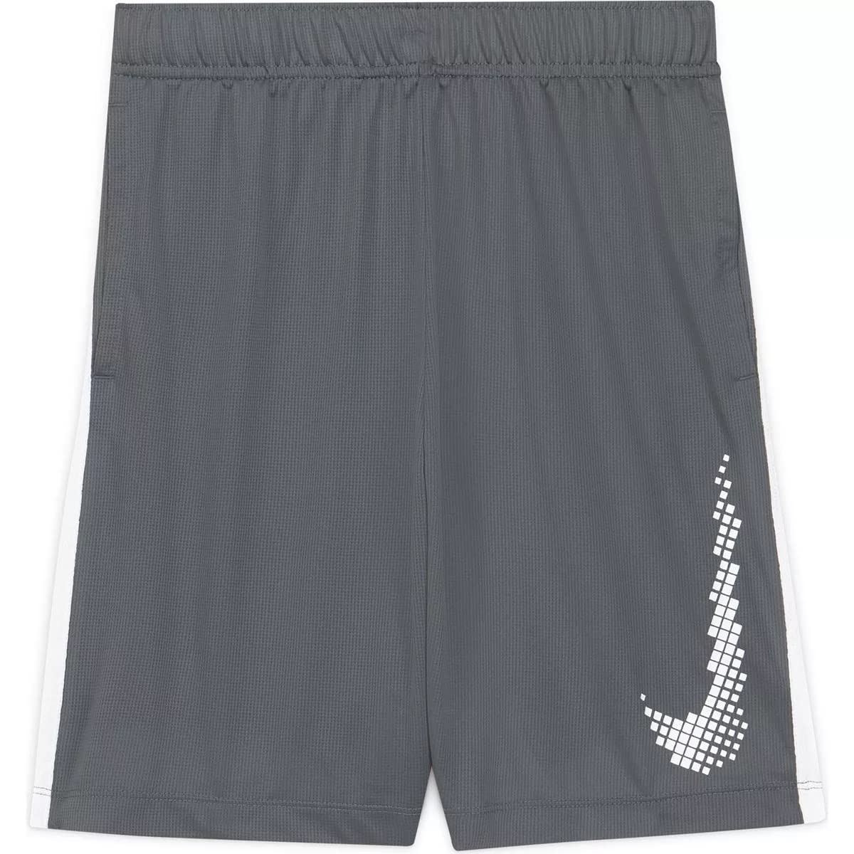 Nike Dominate Graphic Shorts for Big Boys - Grey/White, Large Size - Perfect for Basketball, Gym & Casual Wear