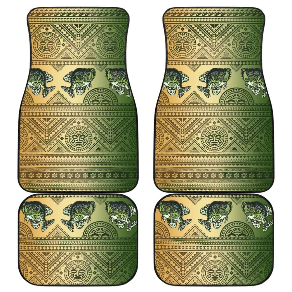 Premium Black Crappie Skin Color Boho Pattern Fishing Car Floor Mats - Non-Slip, Durable All-Weather Protection for Trucks & SUVs - Perfect for Outdoor Enthusiasts & Fishing Trips