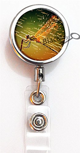 BlackKey Dragonfly Retractable ID Card Badge Holder Reel with Lanyard & Belt Clip - 2303 | Adjustable Security Badge Reel for Work, Office, Hospital, School & Events