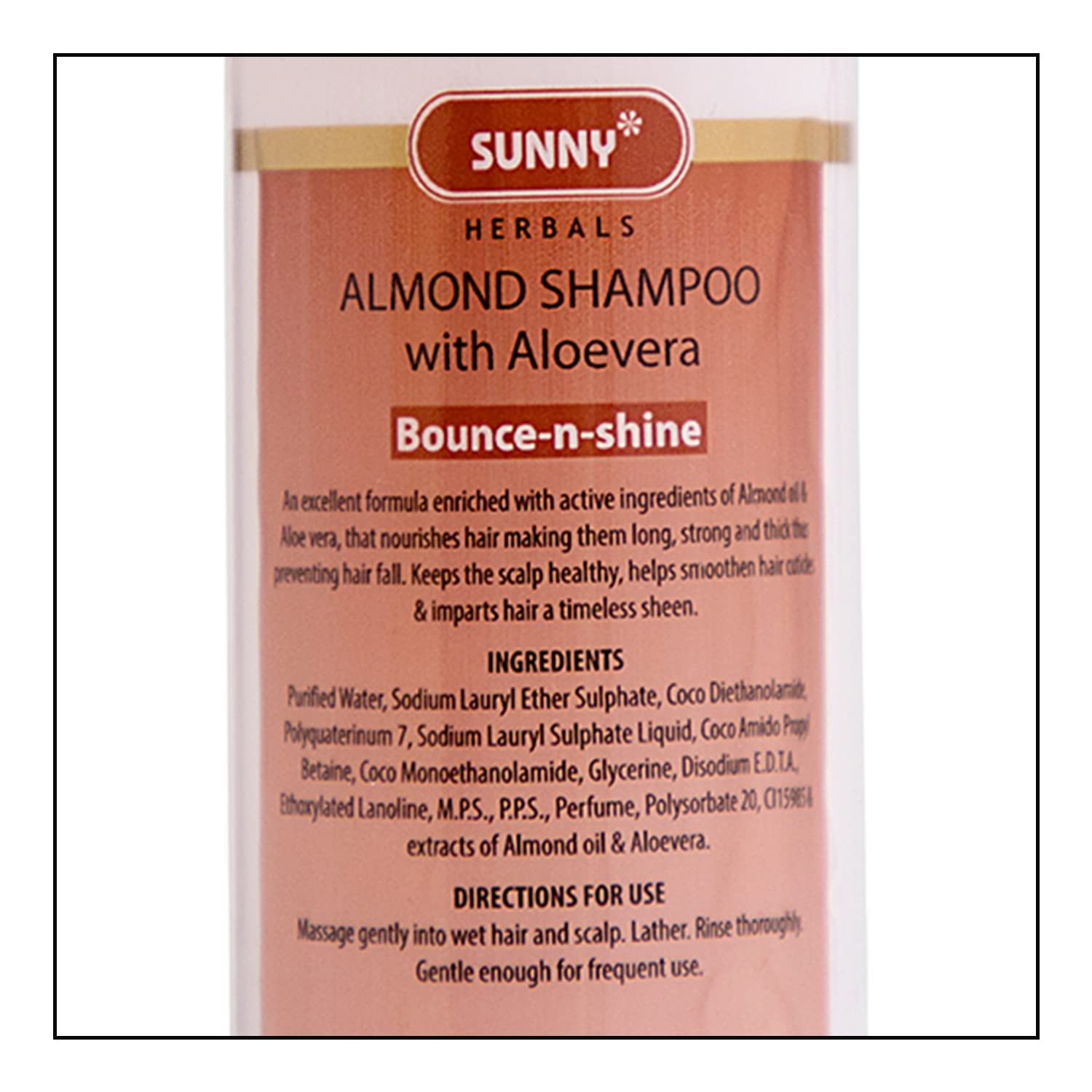 Sunny Almond & Aloe Vera Shampoo for Hair Growth - Strengthens Hair, Reduces Hair Fall, Adds Shine & Thickness - Nourishes Scalp & Improves Follicle Health - For Men & Women - 150ml (Pack of 1) - Perfect for Daily Hair Care & Damaged Hair Repair