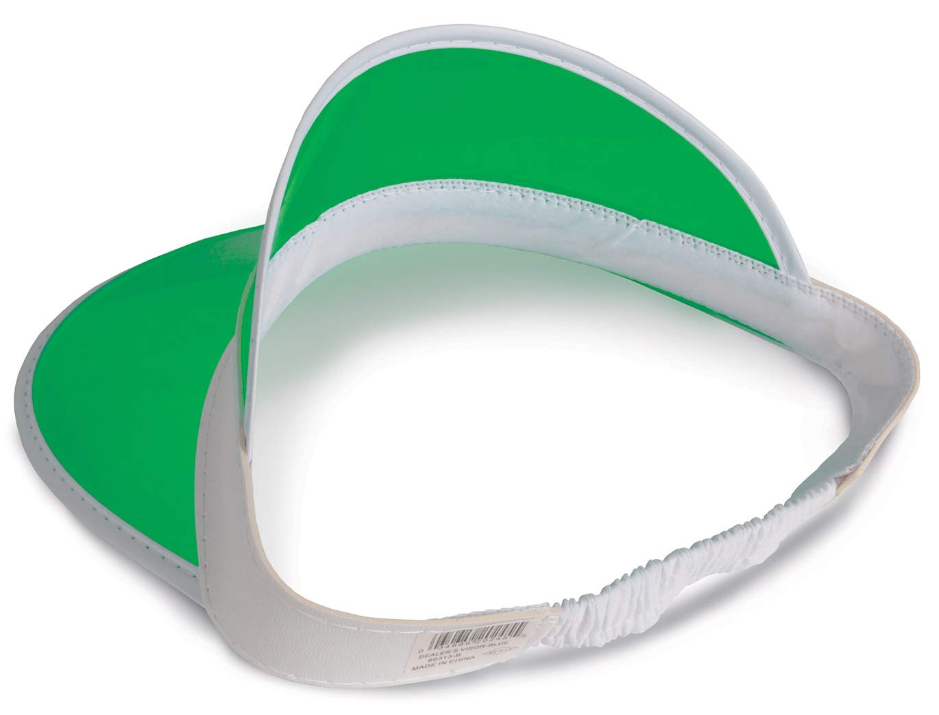 Beistle 12-Piece Clear Plastic Dealer's Visor in Green/White - Casino Party Supplies, Vegas Themed Costume Accessories for Halloween, Bachelorette & Game Nights - Perfect for Casino Nights, Halloween Costumes, Themed Parties and Role Playing Games