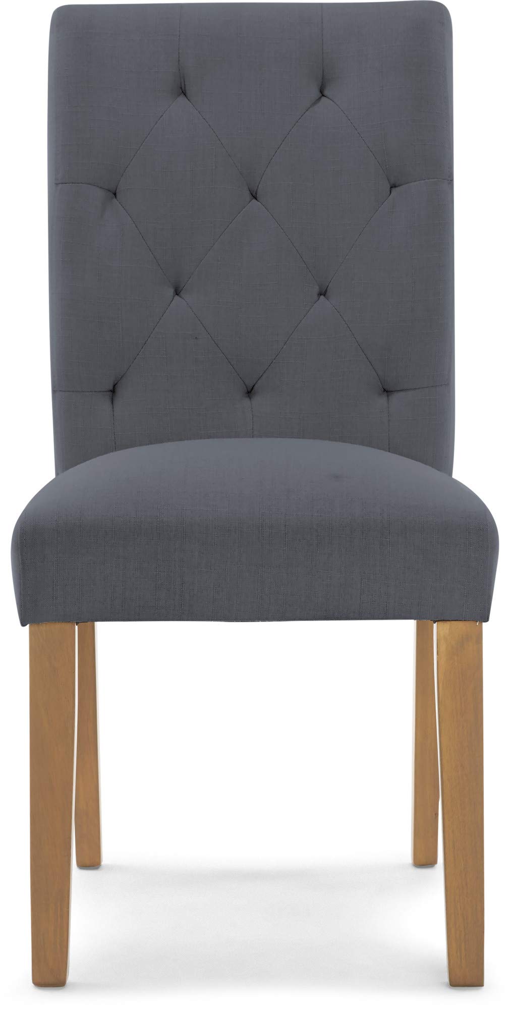 Finch Westport Tufted Dining Chairs Set of 2 - Gray Upholstered Side Chairs for Kitchen, Dining Room & Breakfast Nook - Comfortable & Stylish Seating Solution