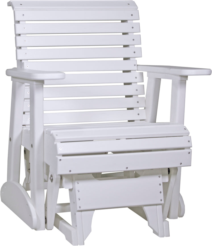 LuxCraft 2-Foot Plain Glider Rocking Chair - Comfortable Nursery Glider for Baby Room, Living Room & Bedroom Relaxation