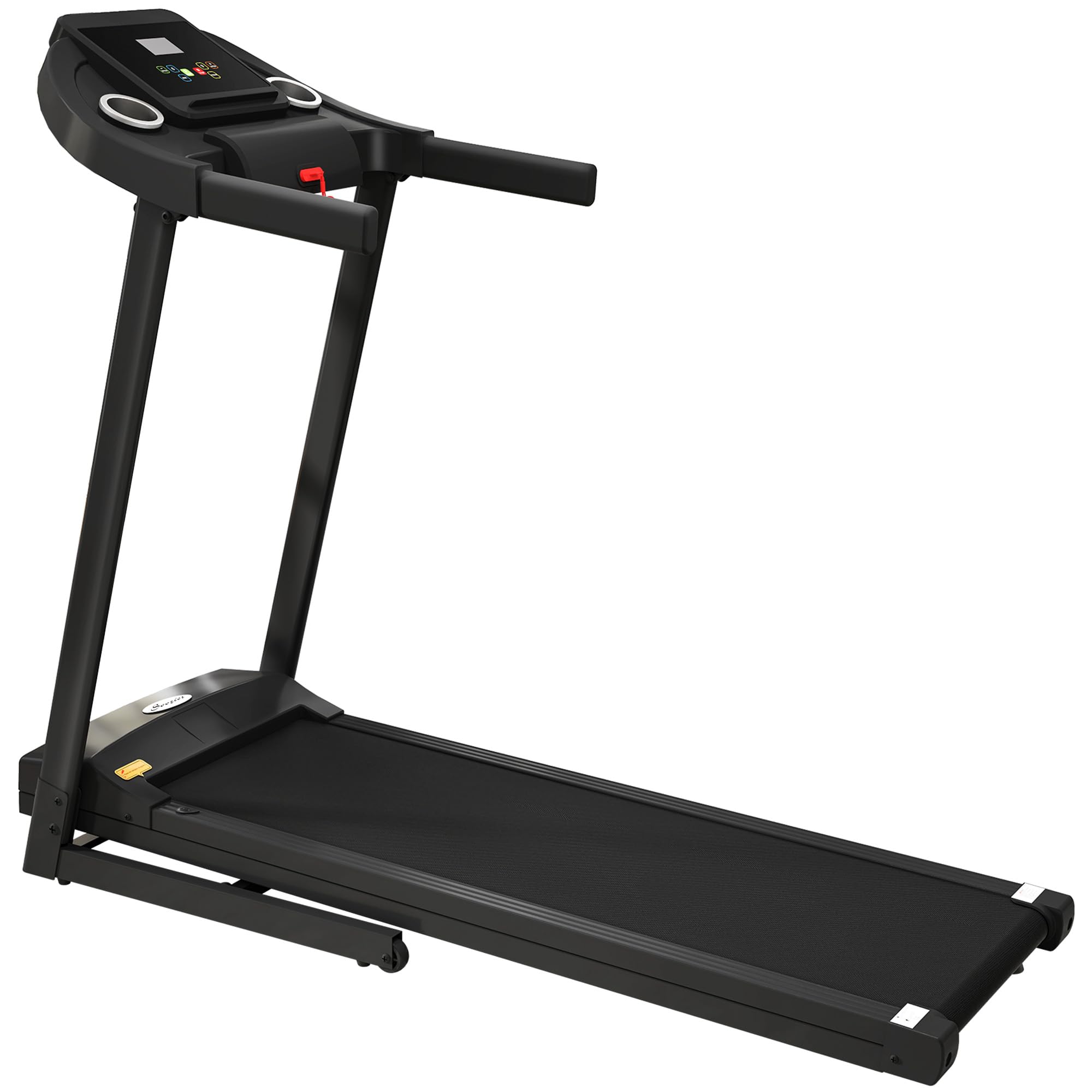 Soozier Folding Treadmill 1.5HP Electric Motorized Running Machine - 7.45 MPH Max Speed, 12 Preset Programs, LED Display - Compact Home Gym Equipment for Walking, Jogging & Indoor Fitness (Black) | Perfect for Small Spaces, Apartments & Home Workouts