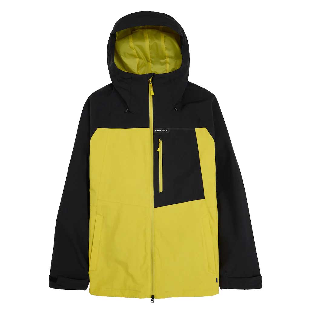 Burton 23/24 Lodgepole Jacket - True Black/Sulfur - Waterproof Snowboard Jacket for Men & Women | Perfect for Skiing, Snowboarding & Winter Outdoor Adventures