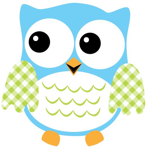 Fat Owl: Blue & Orange