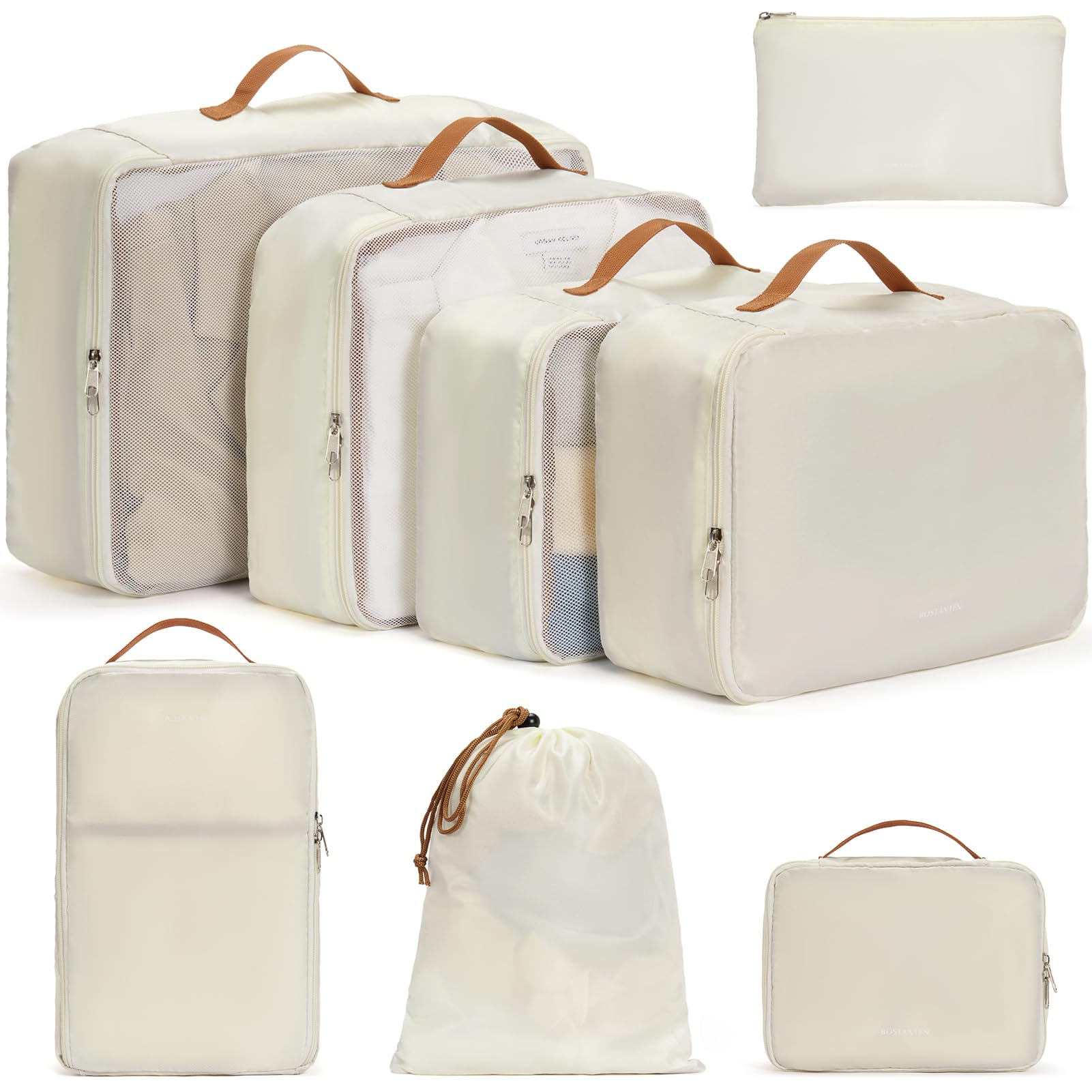 8-Piece Packing Cubes Set - Lightweight Luggage Organizers for Travel | Suitcase Storage Bags | Perfect for Business Trips & Vacation Packing
