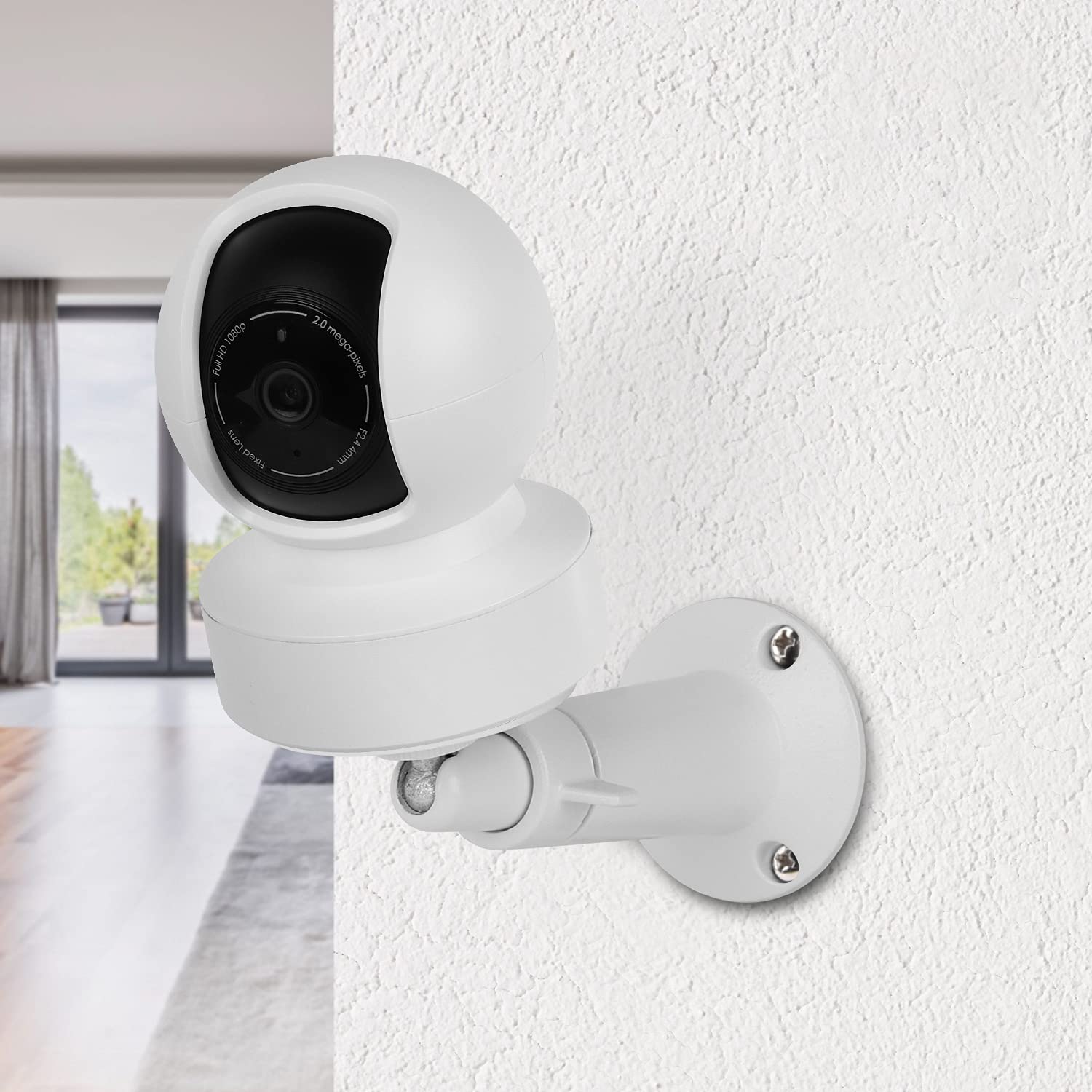 360° Adjustable Wall Mount Bracket for Kasa Indoor Pan/Tilt Smart Security Camera, Kasa 2K QHD Camera & TP-Link Tapo C200 - Rustproof Aluminum Alloy (Camera Not Included) - Perfect for Home Security, Baby Monitoring & Pet Watching