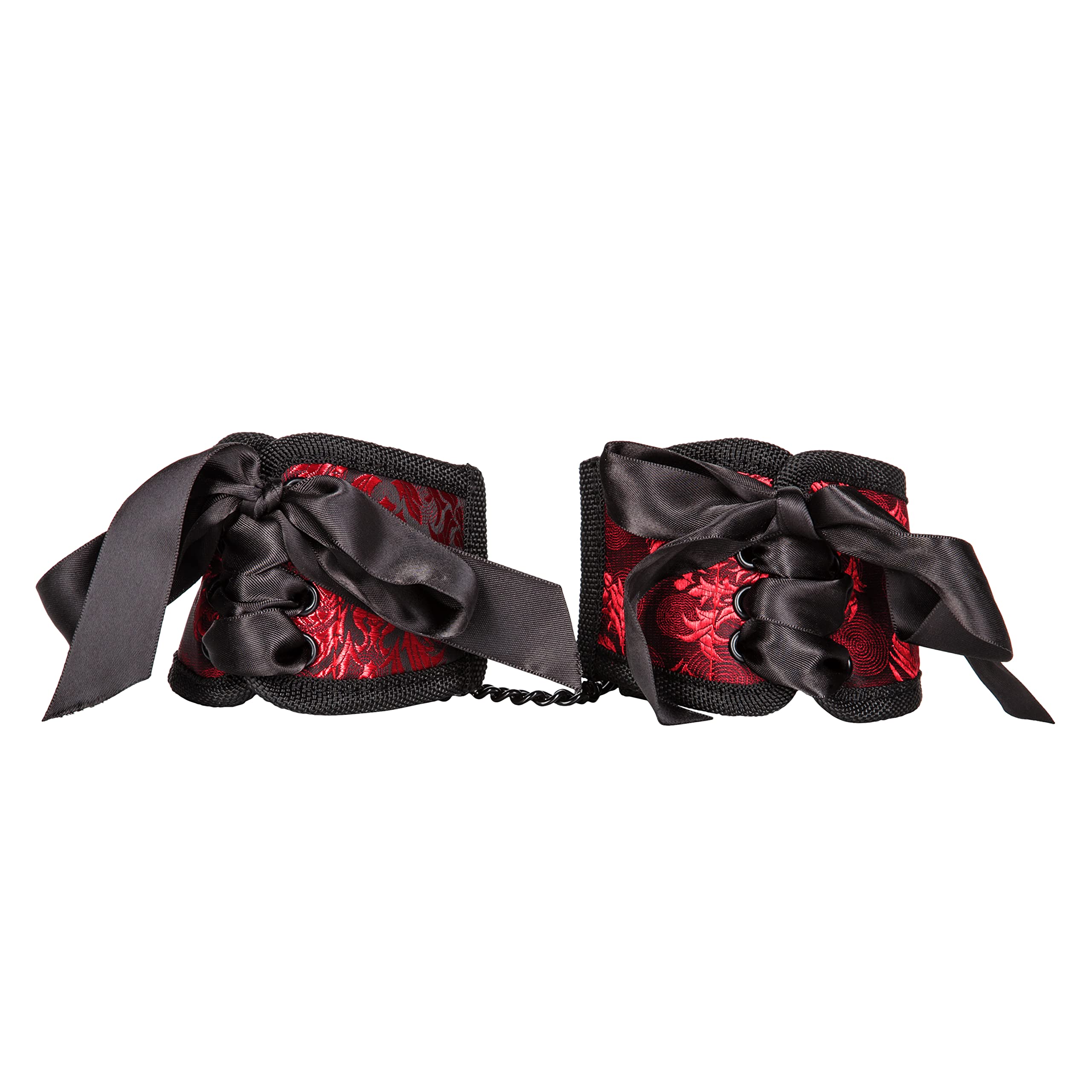 Luxury BDSM Handcuffs for Couples - CalExotics Scandal Corset Cuffs - Red Adult Restraint Toys for Sensual Play & Bedroom Bondage - Perfect for Roleplay, Spicing Up Relationships & BDSM Exploration