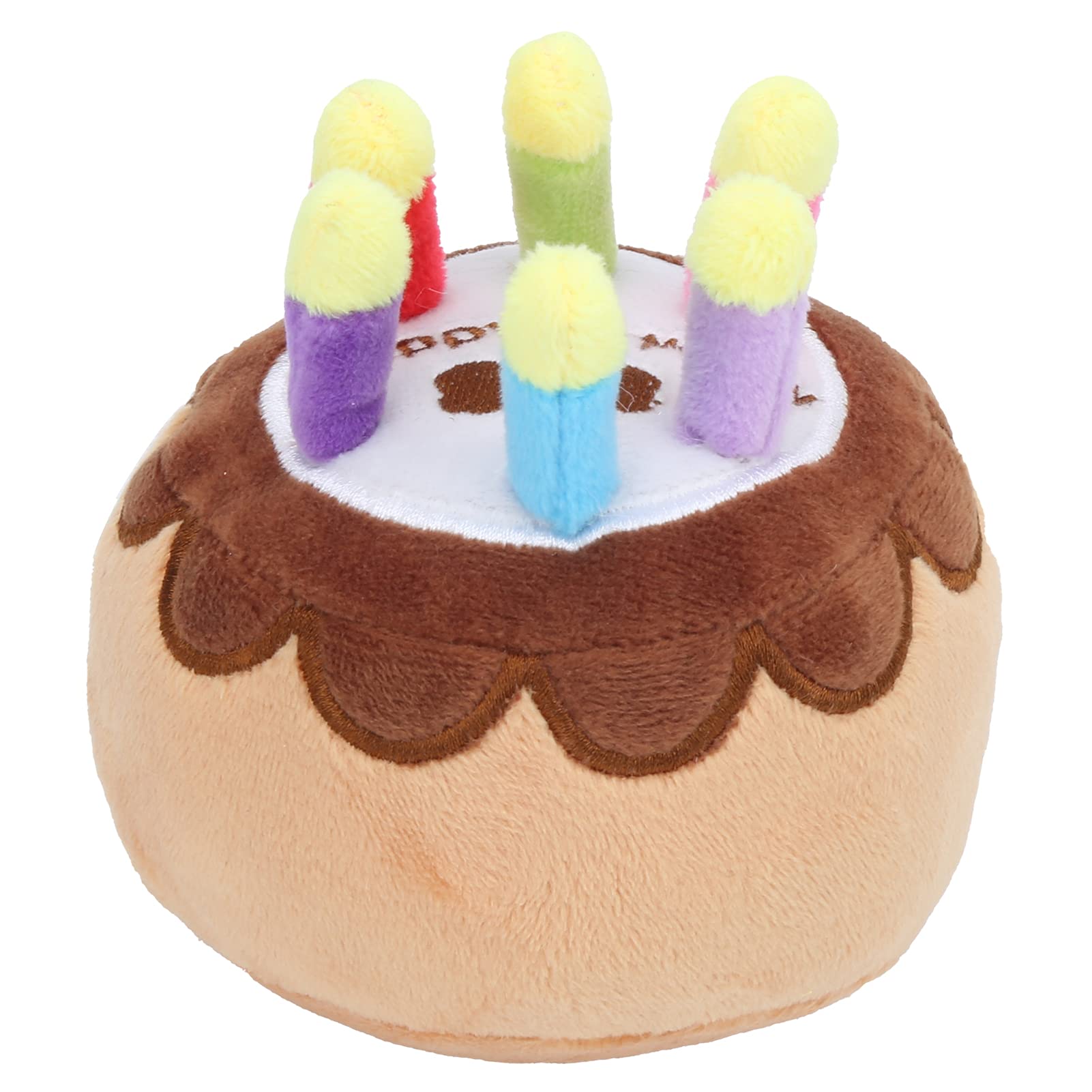 Petyoung Birthday Cake Squeaky Dog Toy - Plush Candle Chew Toy for Small & Medium Dogs - Perfect for Birthday Parties, Training Rewards & Playtime Fun