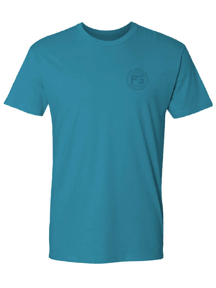 FloGrown FGM 1564 Vintage Men's Short Sleeve T-Shirt - Retro Truck Graphic, Bondi Blue - Perfect for Beach Outings, Casual Wear & Summer Style
