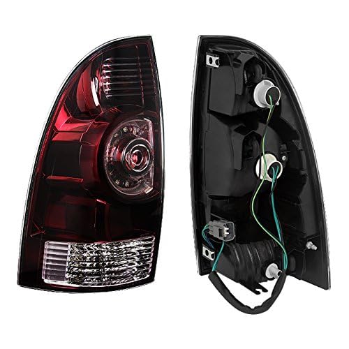 AKKON Dark Red LED Tail Lights Brake Lamps Pair for 2005-2015 Toyota Tacoma - Left & Right Replacement - Perfect for Off-Roading & Night Driving Safety