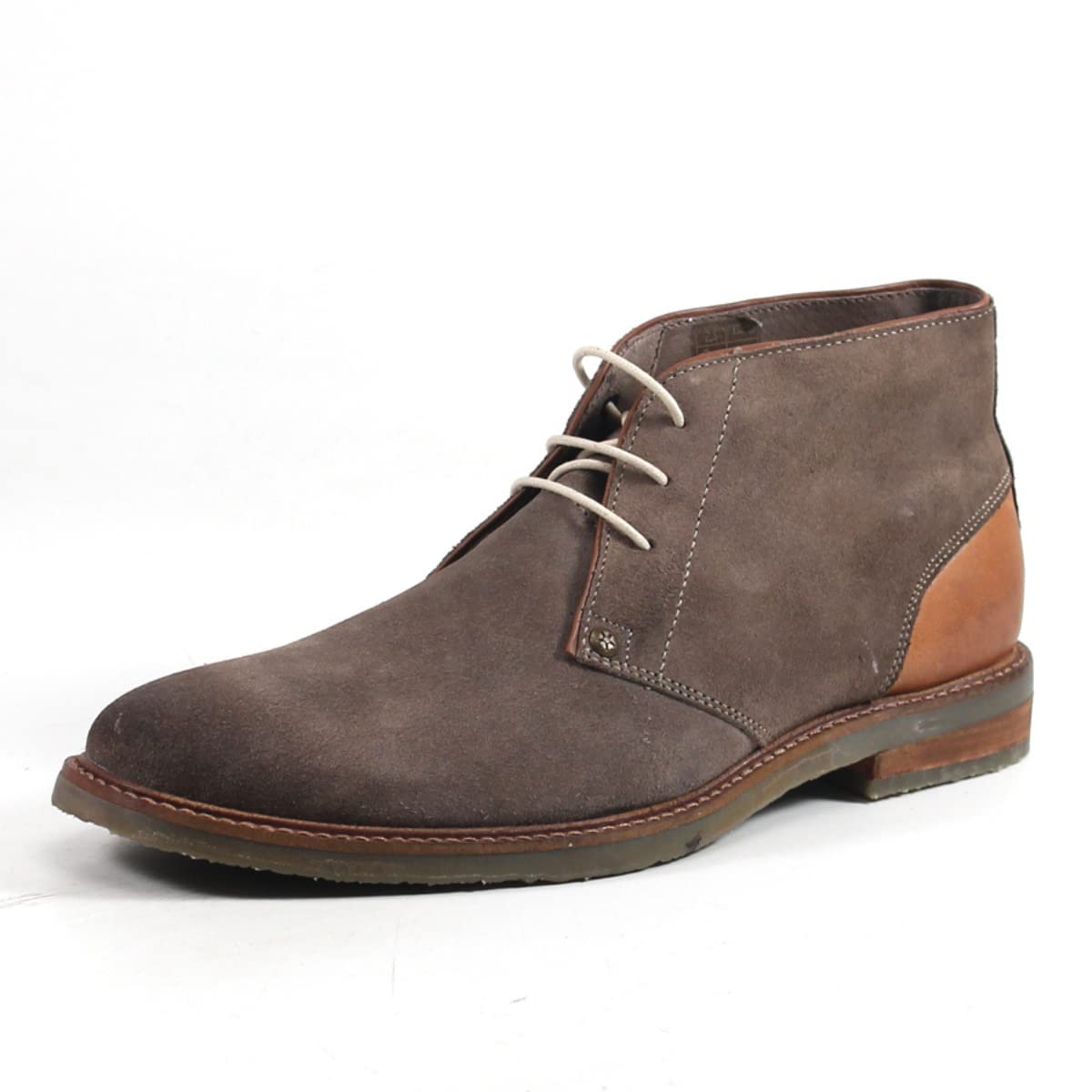 Men's Testosterone Air Alert Genuine Leather & Suede Chukka Desert Boots - Comfortable Two-Tone Casual Shoes for Outdoor Walking, Hiking & Street Style Fashion