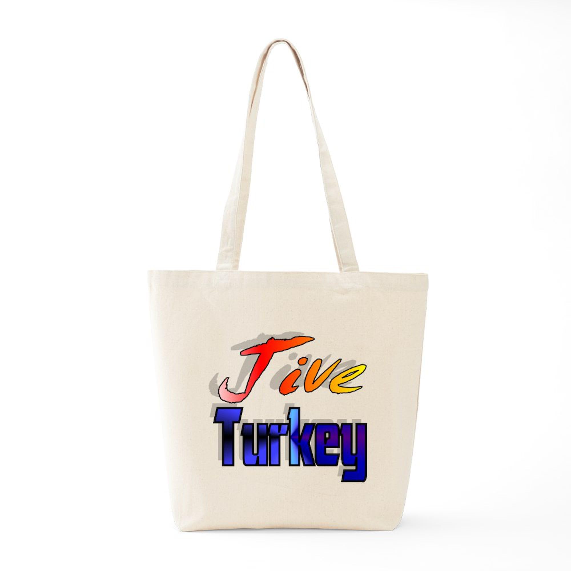 Jive Turkey Tote Bag - Natural Canvas Reusable Shopping Bag for Groceries, Beach & Farmers Market | Eco-Friendly Cotton Tote by CafePress