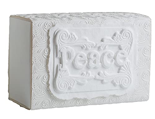 Peace on Soft White Swirl Paper