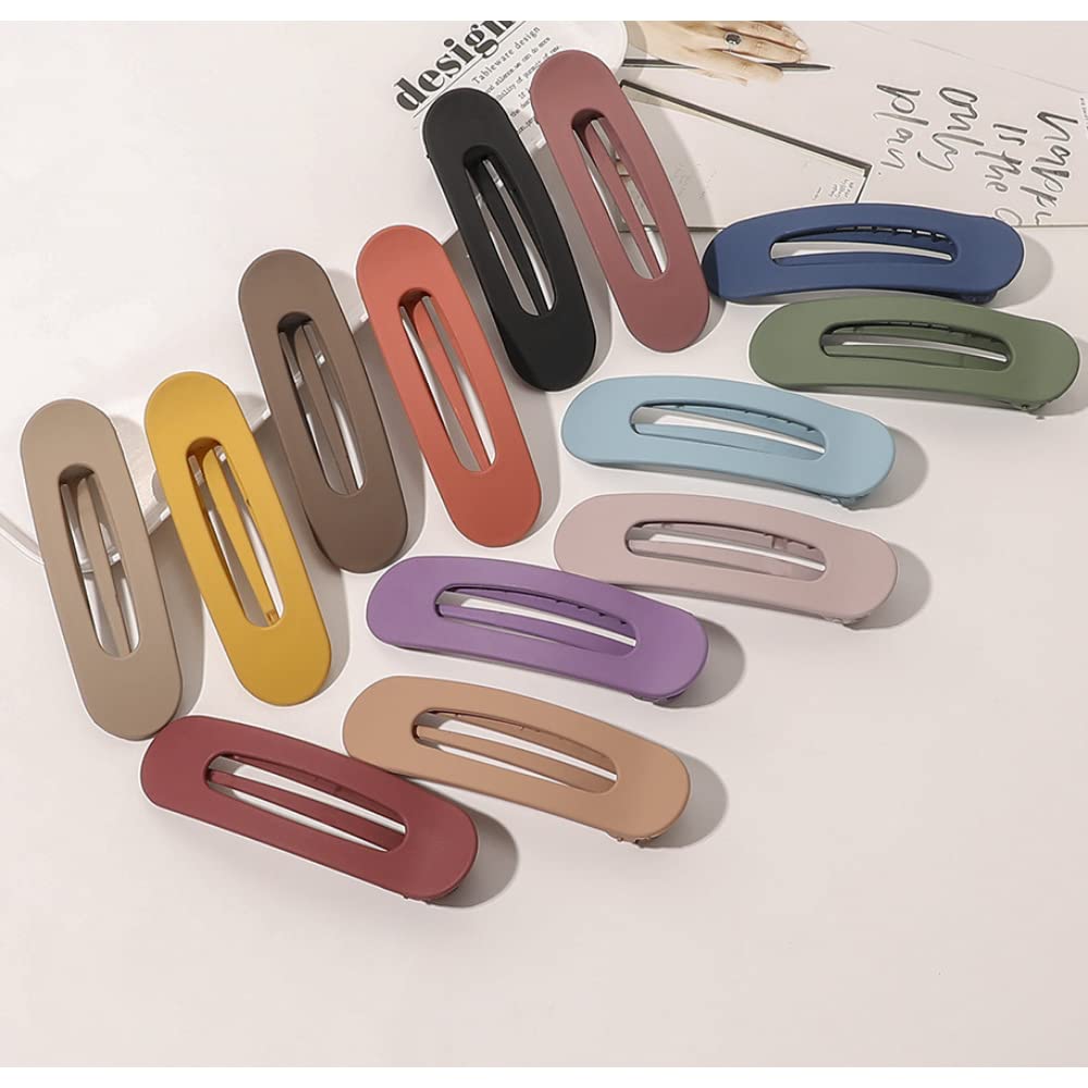 6 Pack French Concord Hair Clips - Matte Finish Alligator Hair Claw Clips for Women & Girls | Decorative Flat Snap Barettes, Banana & Duck Bill Clips | Perfect for School, Work, Parties & Everyday Styling