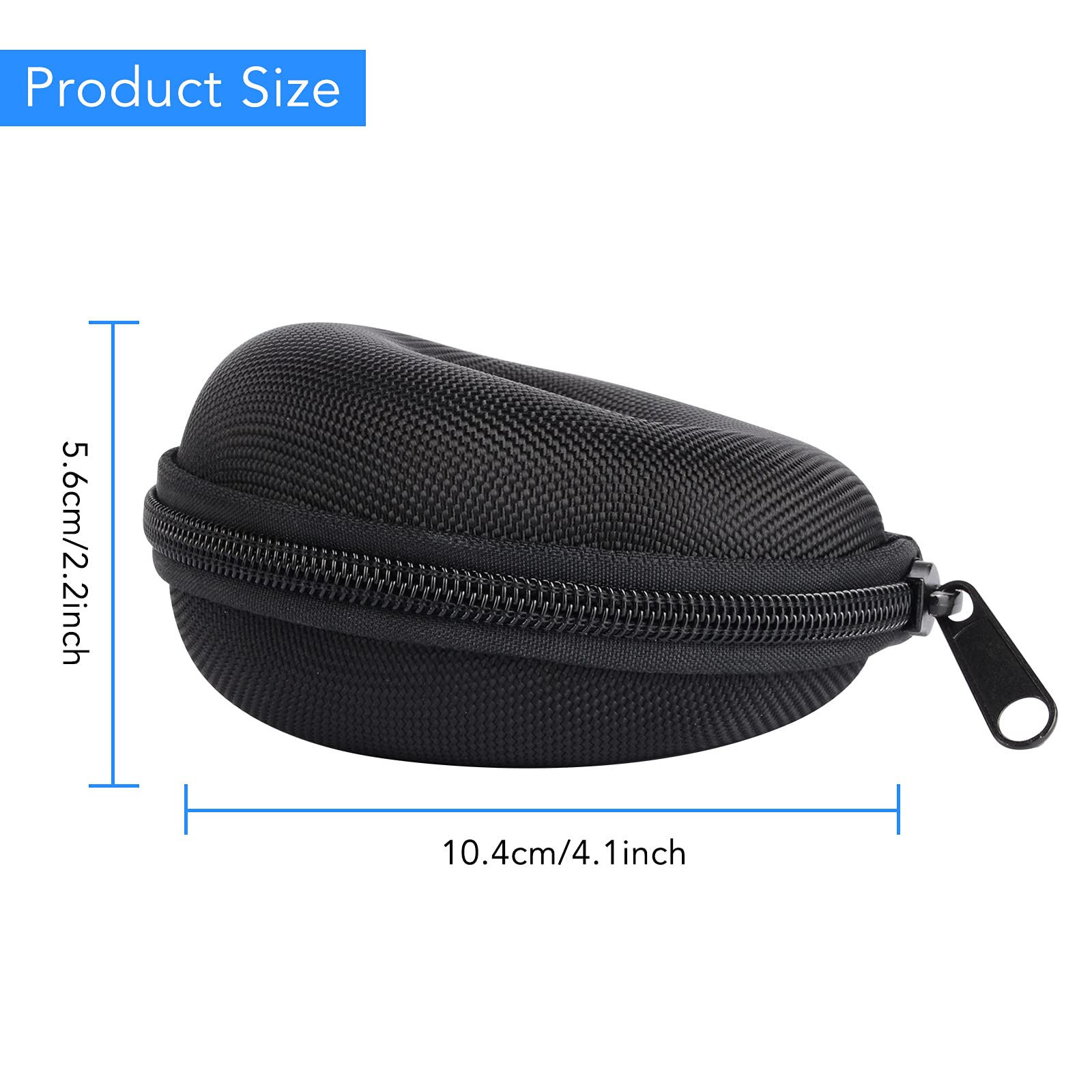 RAYVBLO Travel Watch Case - Single Storage Box for Wristwatches & Smartwatches up to 50mm, Cushioned Round Portable Watch Organizer for Men & Women - Perfect for Travel, Business Trips & Daily Use (Black)