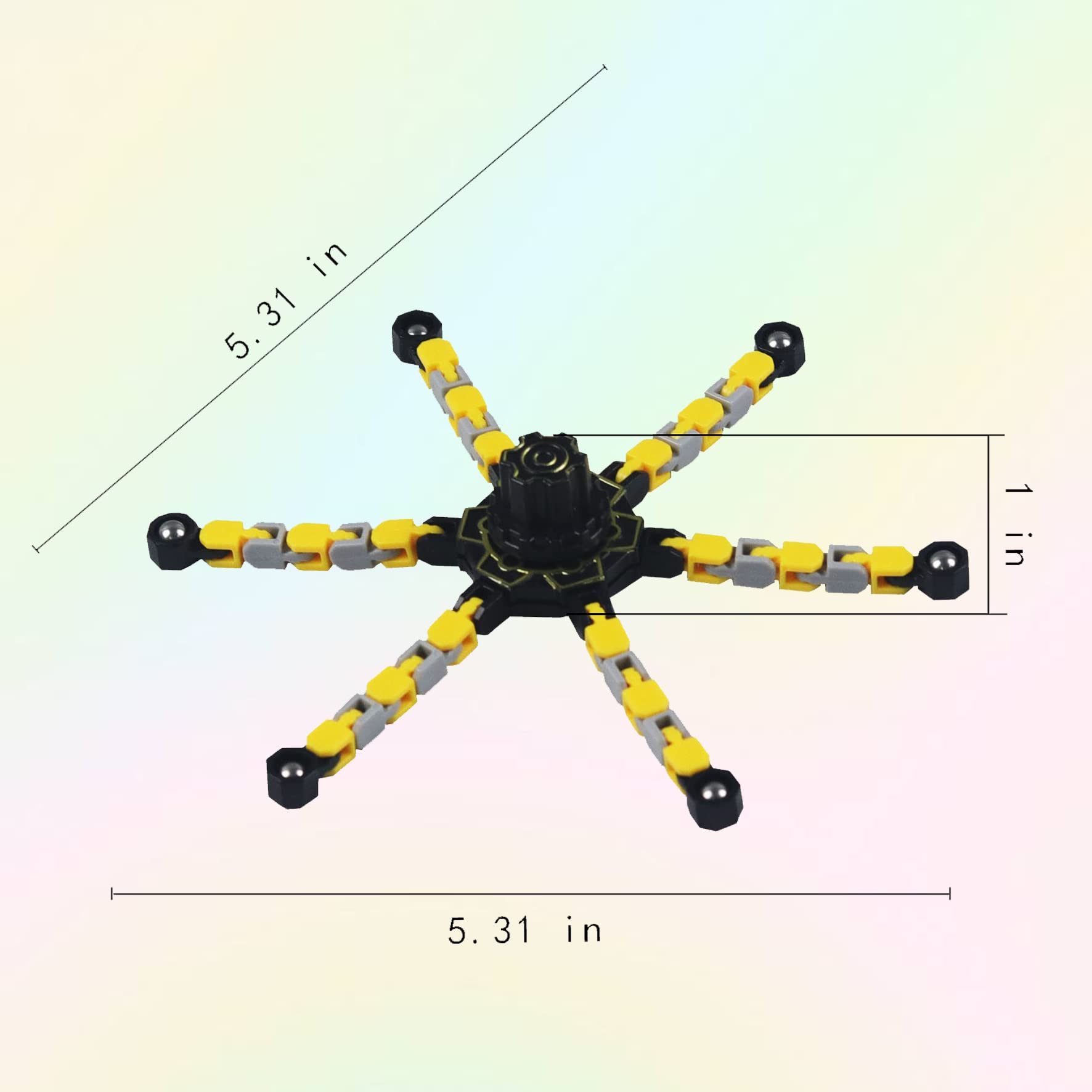 3Pcs Fidget Spinners - DIY Robot Fingertip Toys, Stress Relief Decompression Toys for Kids & Adults, Creative Deformable Mechanical Gyro & Chain Spinner - Perfect for Office, Classroom and Anxiety Relief