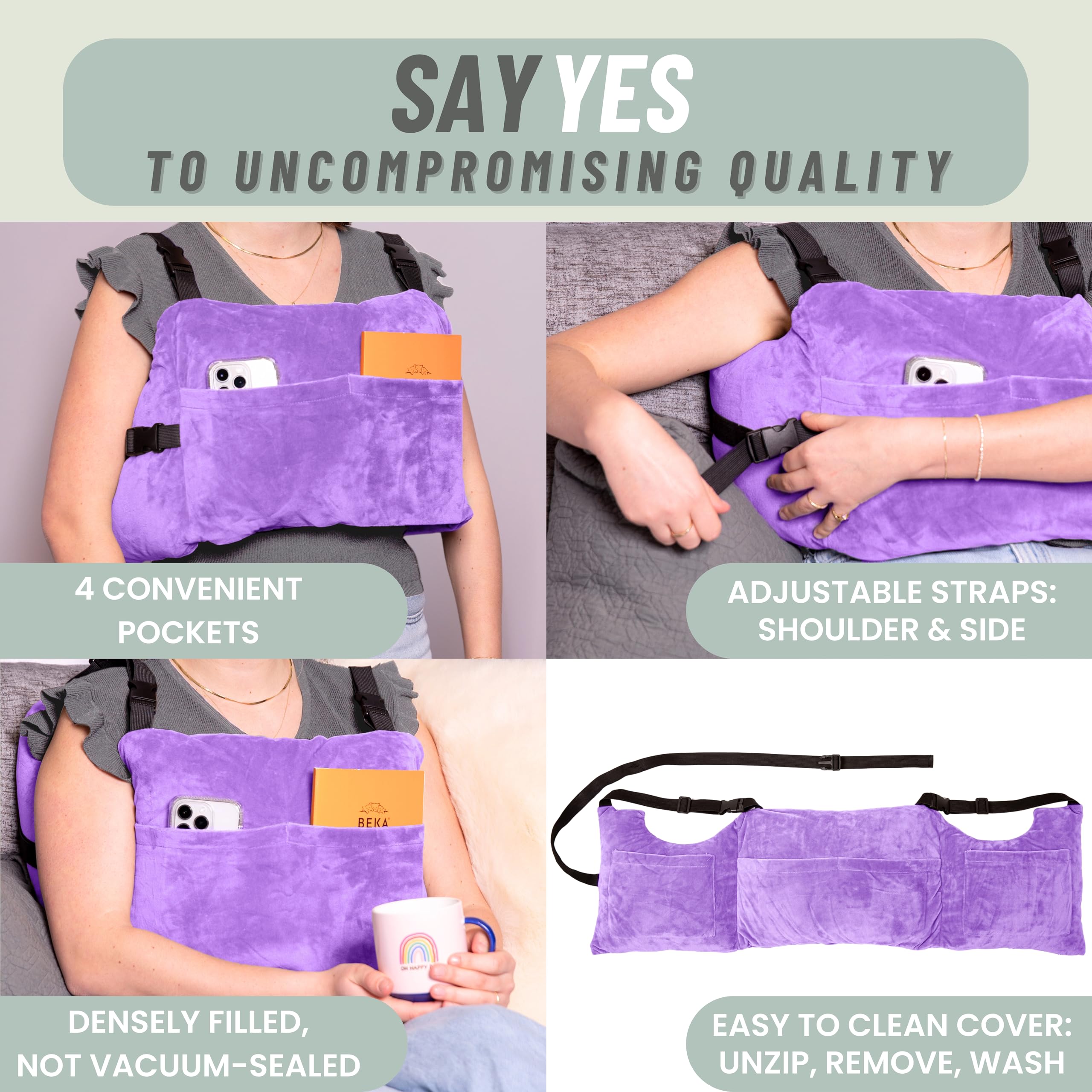 MOYOAMA Post Mastectomy Pillow for Surgery Recovery - Soft Breast Pillow for Lumpectomy, Mastectomy & Reduction Patients | Comfortable Post-Op Support for Sleeping, Travel & Daily Activities