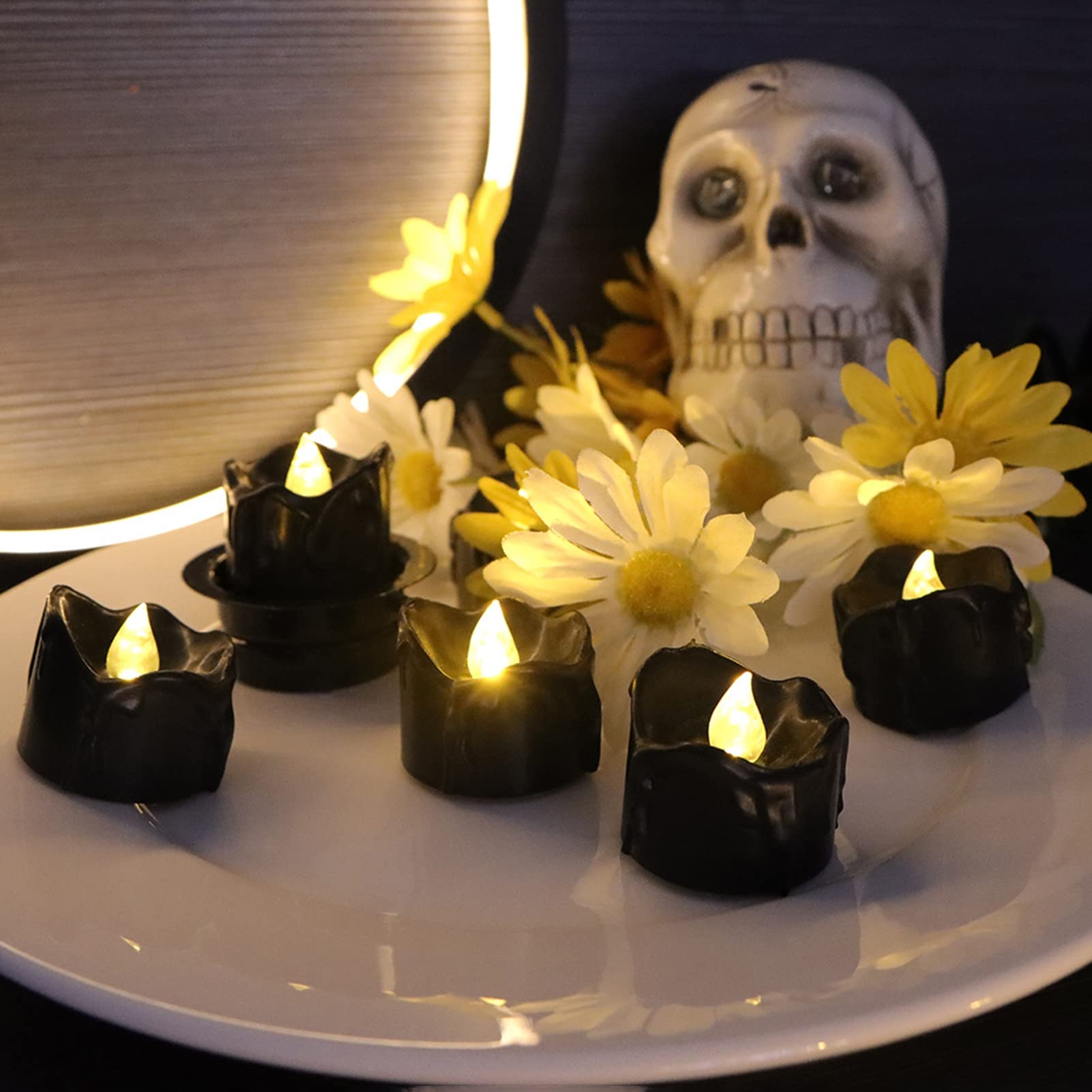 Flameless LED Tea Light Candles 12Pcs - Wedding & Party Decor