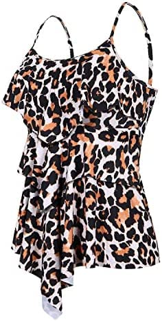Women's One Piece Swimsuits with Ruffled Flounce Top - Sexy Monokini Bathing Suit for Beach, Pool & Vacation | Tummy Control Swimsuit No Bottom