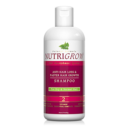 Nutrigrow Anti Hair Loss Shampoo for Faster Hair Growth - Dry & Normal Hair Care - Reduces Thinning & Promotes Healthy Scalp - Perfect for Daily Use & Post-Treatment Recovery