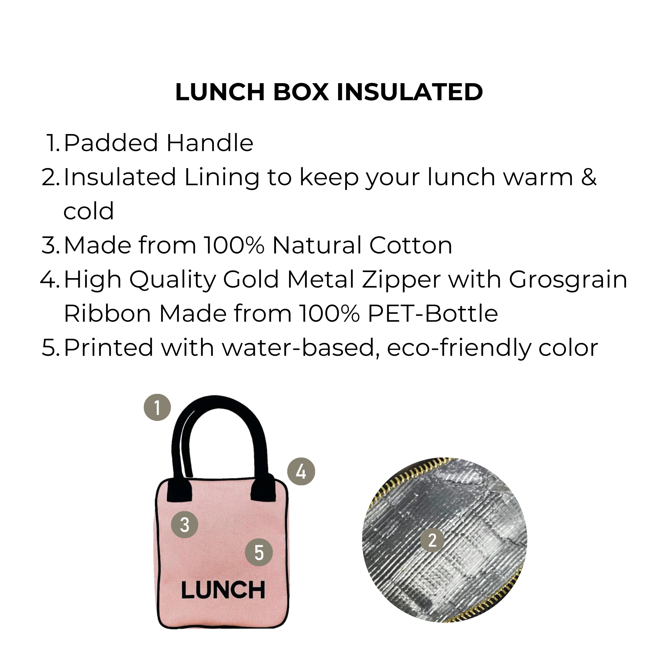 Insulated Lunch Box for Women & Kids - Leak Proof Thermal Food Container, Pink/Blush Color - Perfect for School, Office & Picnics