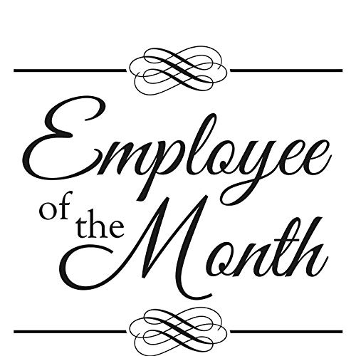 Custom Employee of the Month Plaque - 6x8 Silver Trophy on Walnut Wood | Office Recognition Award