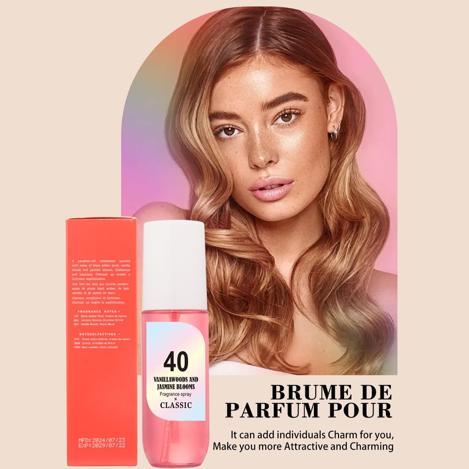 Long Lasting Women's Body Spray & Hair Perfume Mist - Floral Fragrance for Parties, Dates & Festivals | Lightweight Pink Scent for Daily Use, Work & Special Occasions