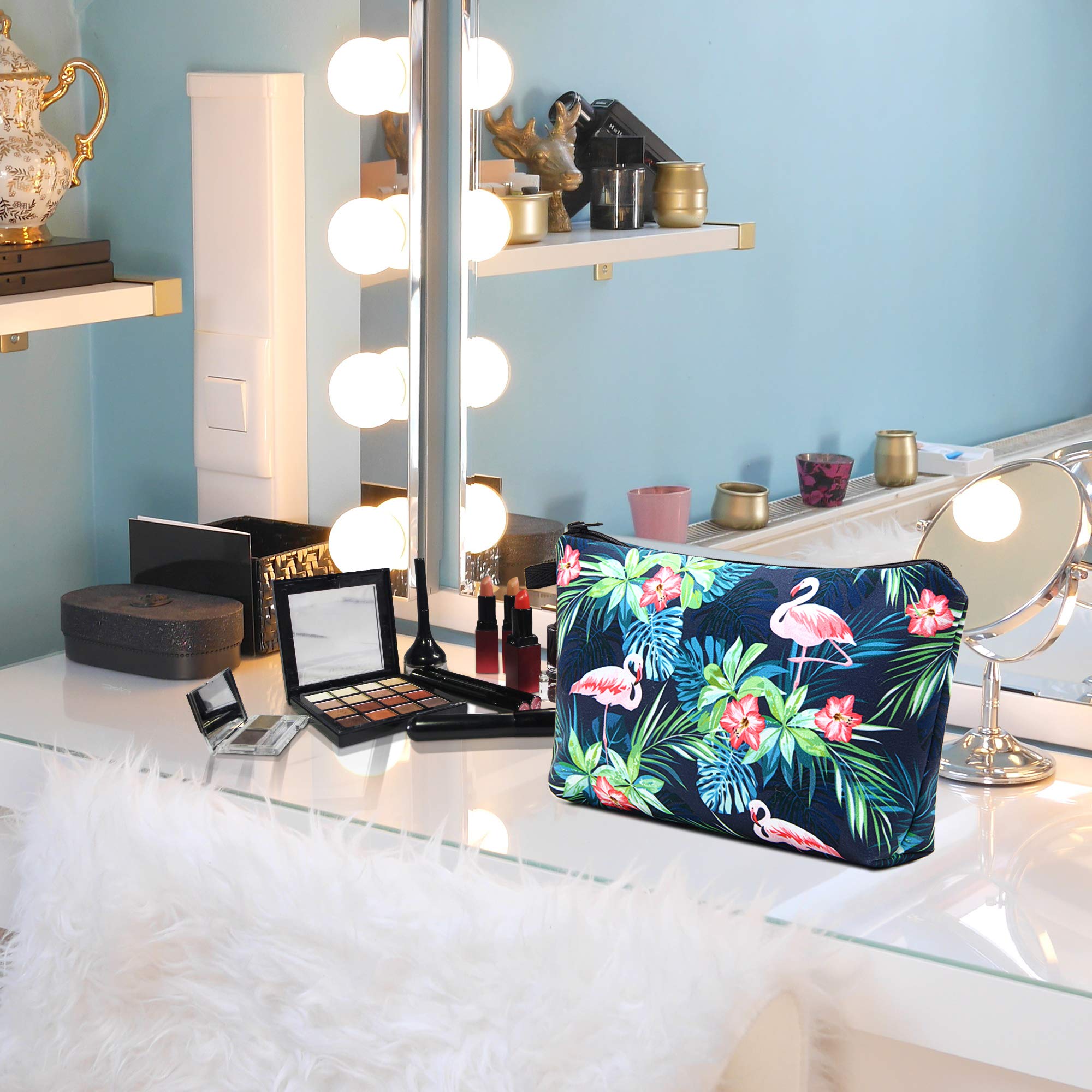 Waterproof Travel Makeup Bag for Women - Portable Cosmetic Pouch & Toiletry Organizer | Perfect for Purse, Gym, Vacation & Daily Essentials Storage