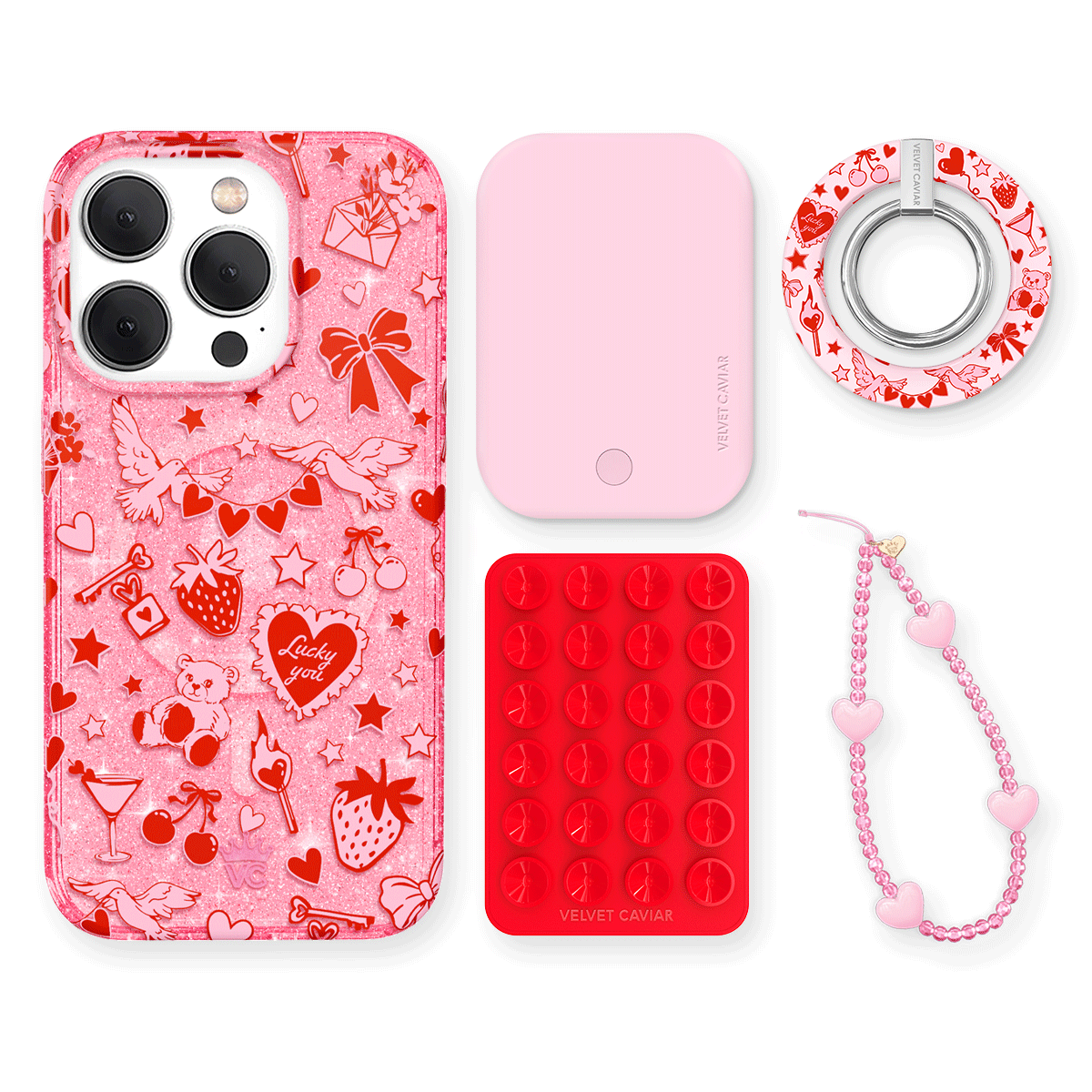 Be Mine Glitter iPhone Case with Grip - Cute & Stylish Phone Cover for iPhone 13/12/11/XR - Perfect for Everyday Use, Parties & Gifting