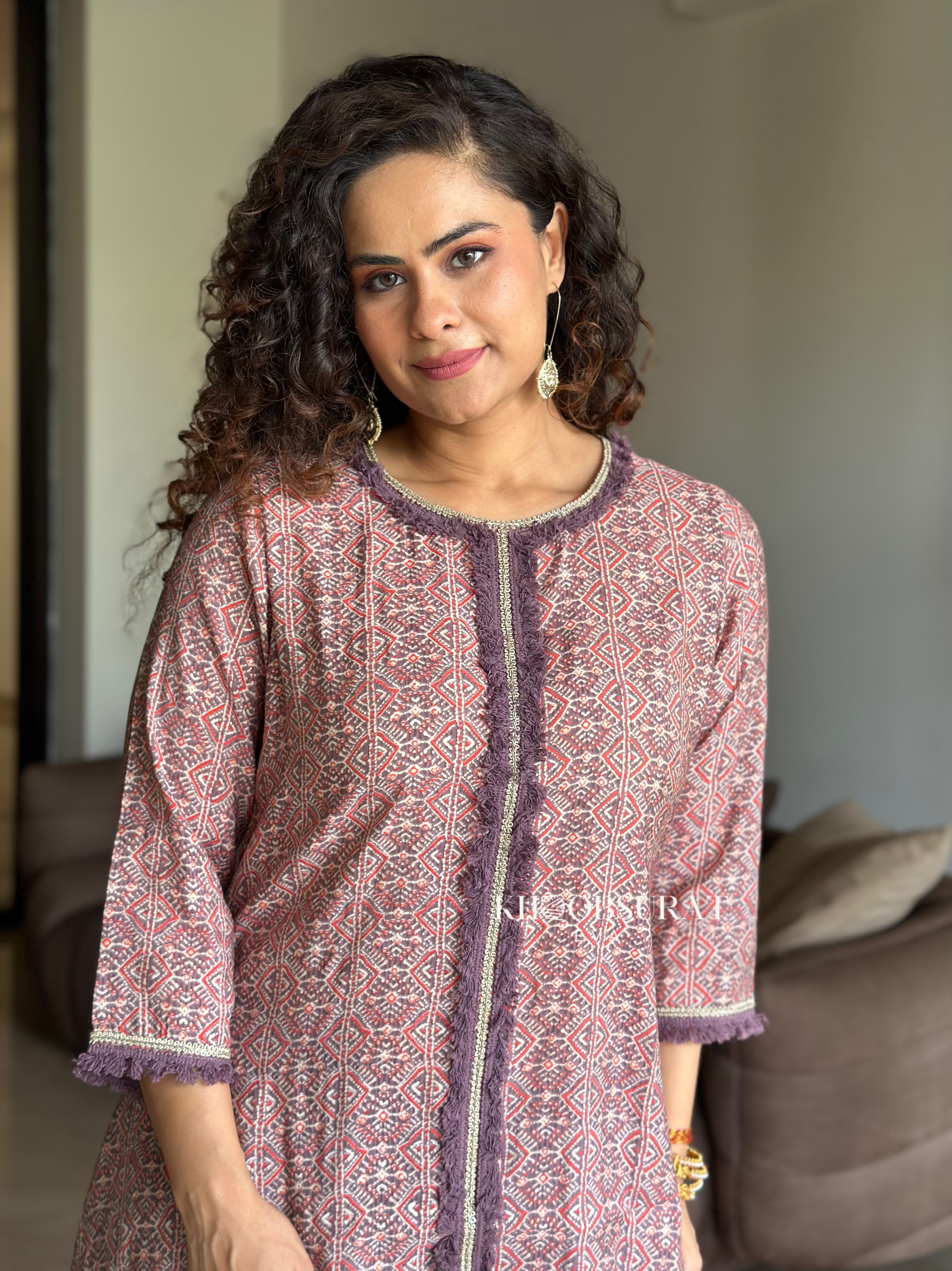 Gulmohar Pink Kurta with Tulip Pants Set | Traditional Indian Ethnic Wear for Women | Perfect for Festivals, Weddings & Cultural Events