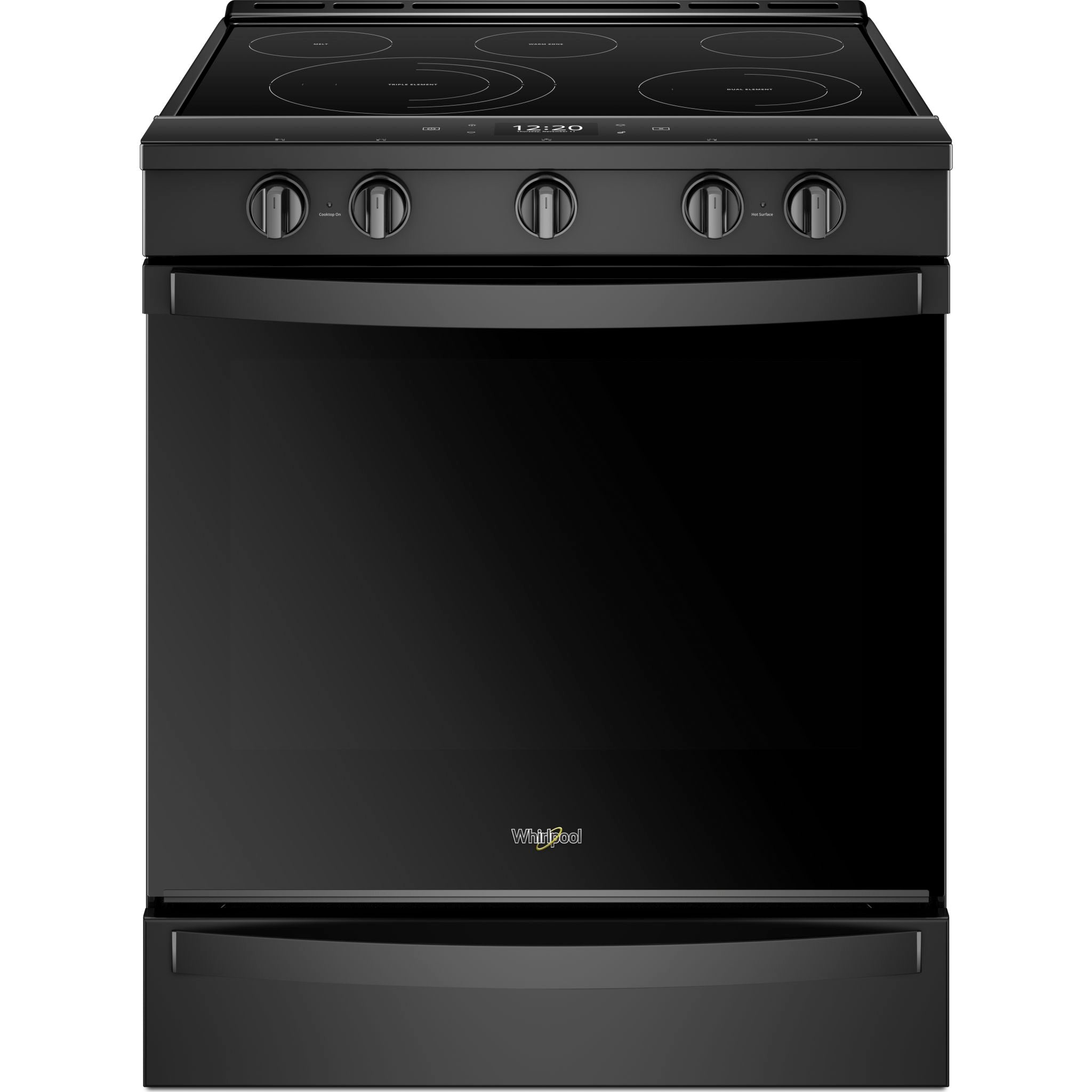 Whirlpool YWEE750H0HB 30-Inch Black Front Control Electric Range - Perfect for Modern Kitchens & Home Cooking