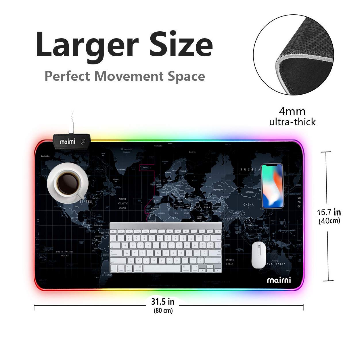 RGB Gaming Mouse Pad - Extra Large 31.5