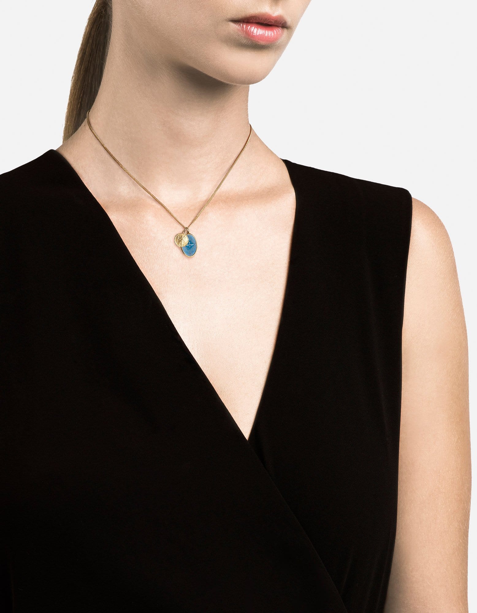 Mini Dove Necklace - 14K Gold Vermeil Pendant with Light Blue Enamel - Elegant Jewelry Gift for Women, Perfect for Weddings, Anniversaries & Everyday Wear