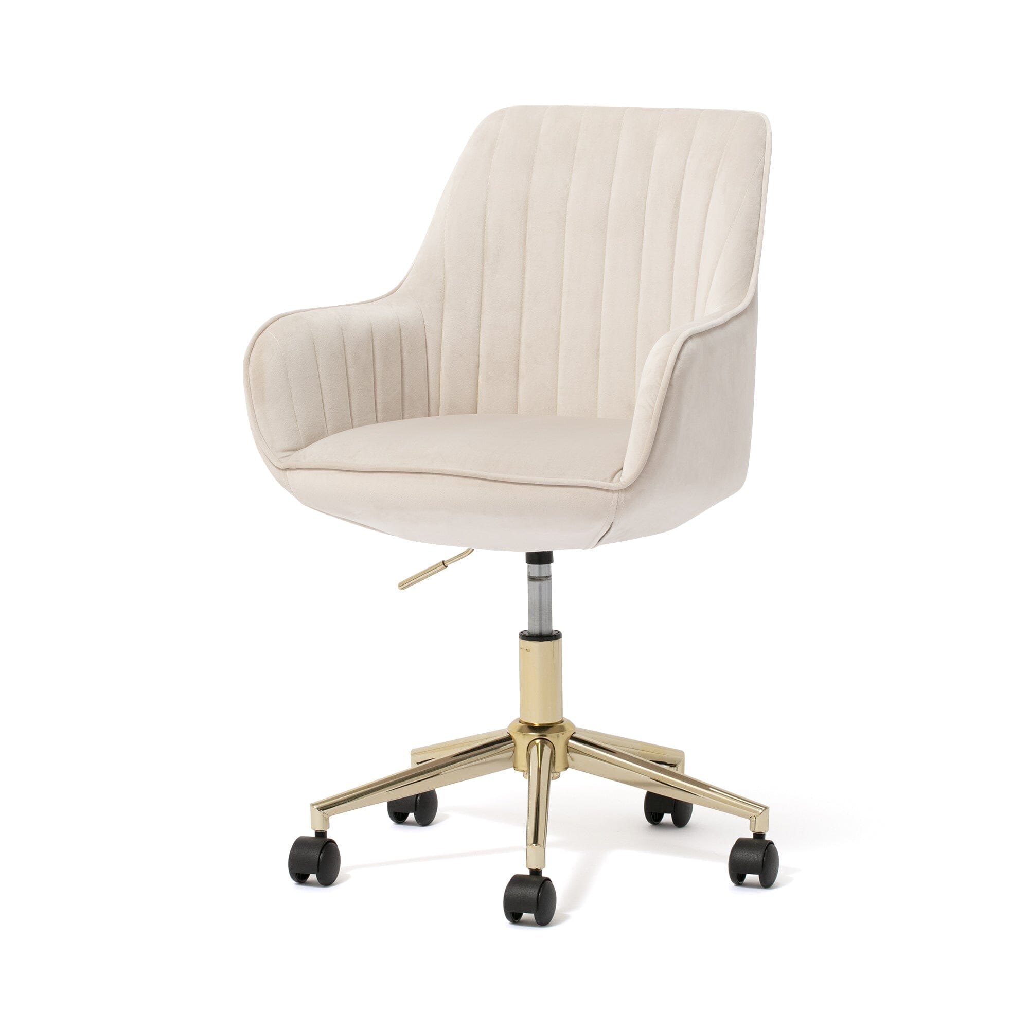 Eldorado Ergonomic Office Desk Chair - Light Beige Fabric - Comfortable Computer Chair for Home & Office Workspace - Perfect for Long Hours Sitting & Remote Work