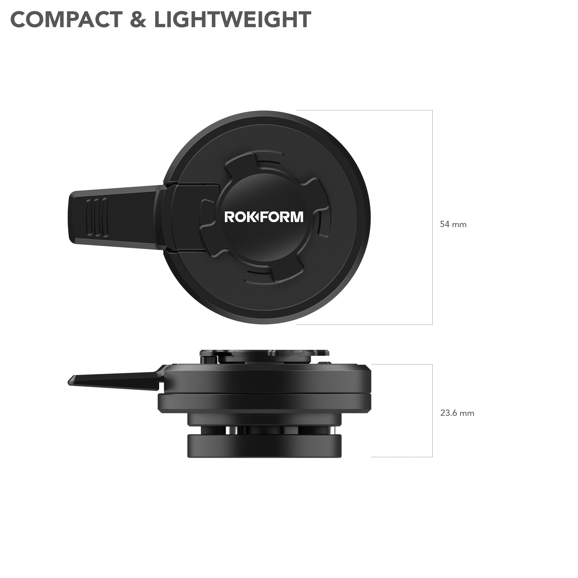 Rokform Universal Motorcycle Mount Vibration Dampener - Secure Phone Holder for iPhone, Samsung, & Pixel with Twist Lock Cases (Black) - Perfect for Motorcycle and Bike Rides