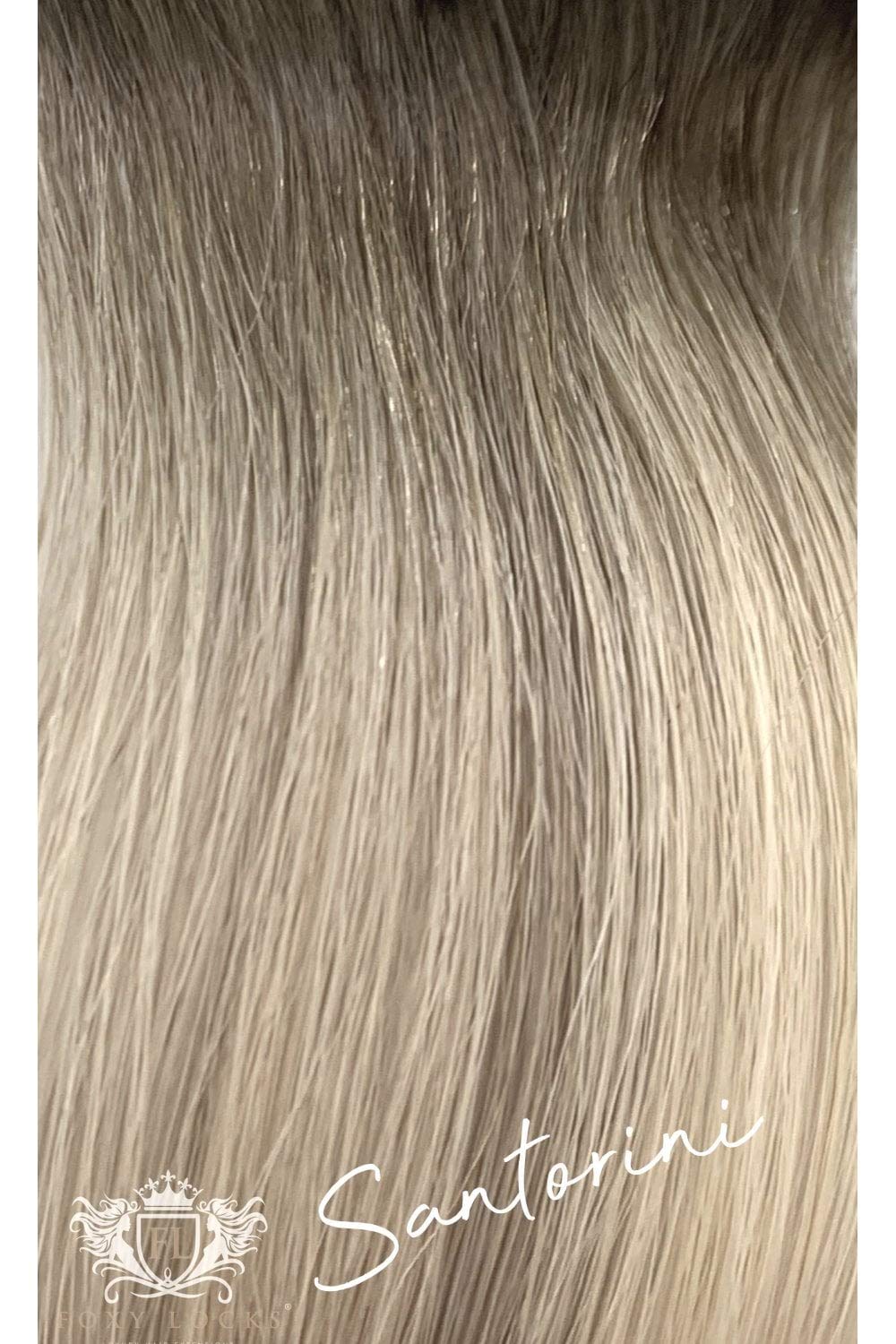 Santorini Blonde - 20 Inch Premium Clip-In Human Hair Extensions (200g) | Seamless & Natural Look | Perfect for Volume, Length & Styling | Great for Parties, Weddings & Everyday Wear