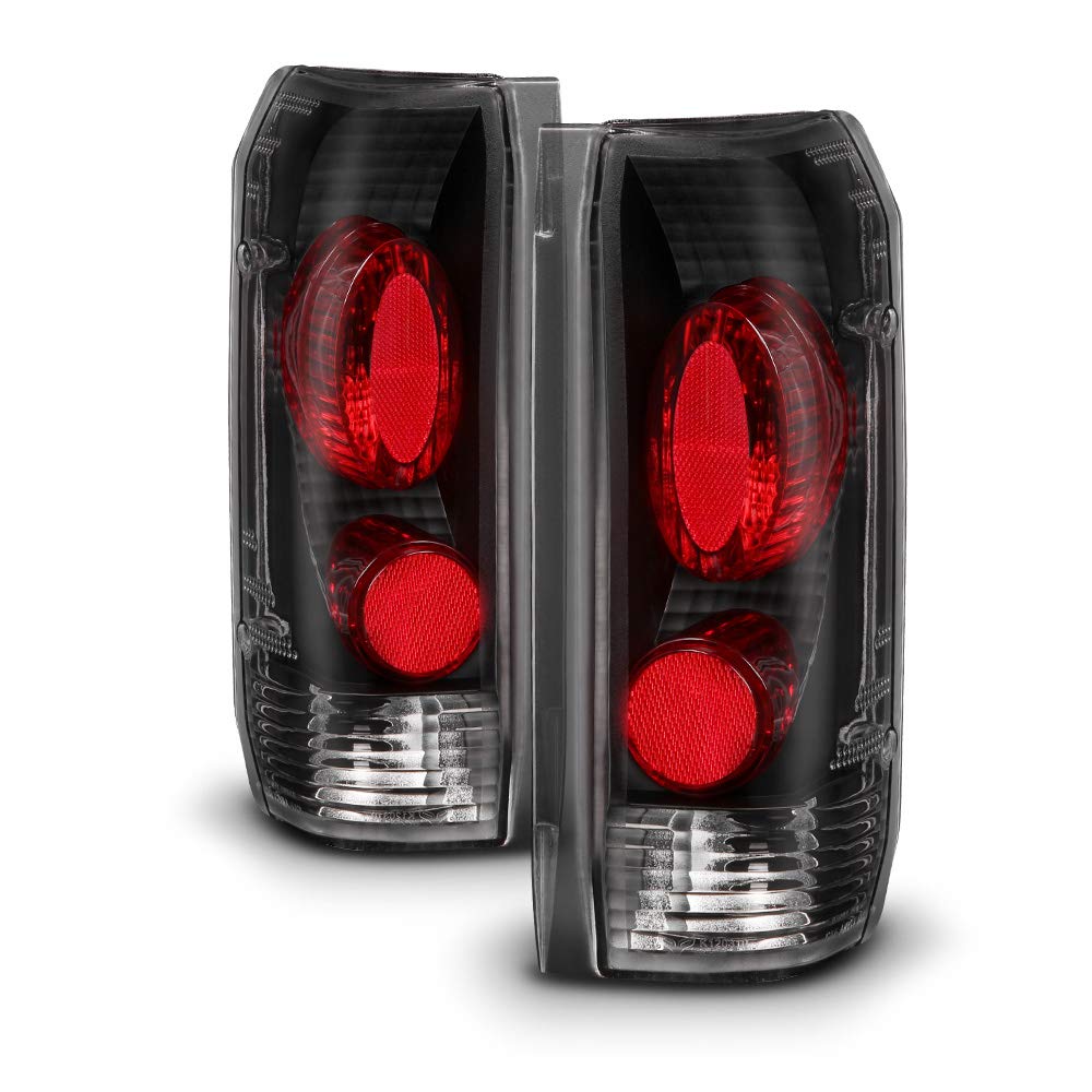 ACANII LED Tail Lights Brake Lamps Pair for 1987-1996 Ford F150 F250 F350 Bronco - Left & Right Replacement - Enhance Visibility & Style for Off-Roading, Camping & Night Driving