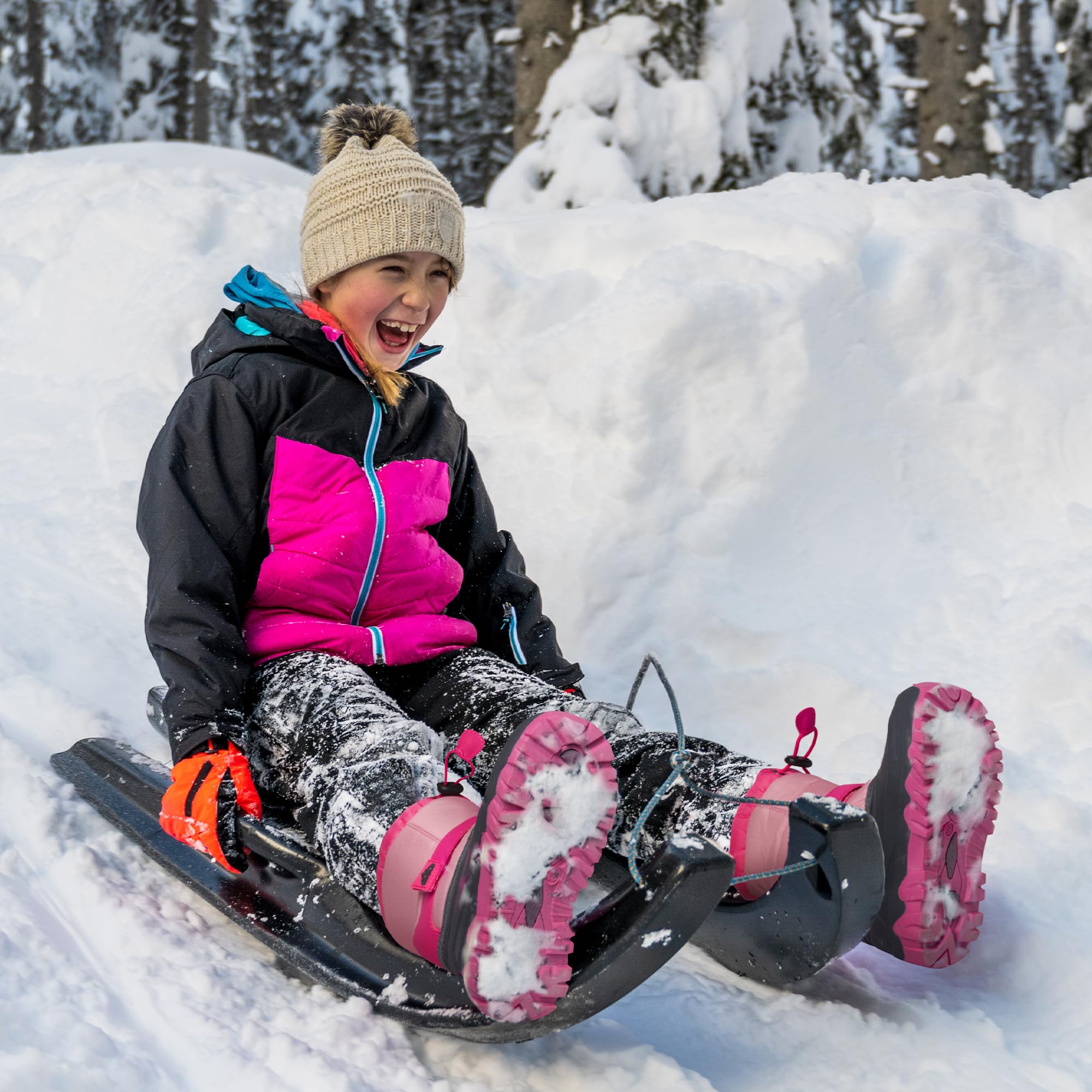 NORTIV 8 Kids Waterproof Snow Boots for Boys & Girls - Winter Hiking Outdoor Shoes for Cold Weather - Warm & Durable Booties for Little Kids & Big Kids - Perfect for Snow Play, School & Winter Adventures
